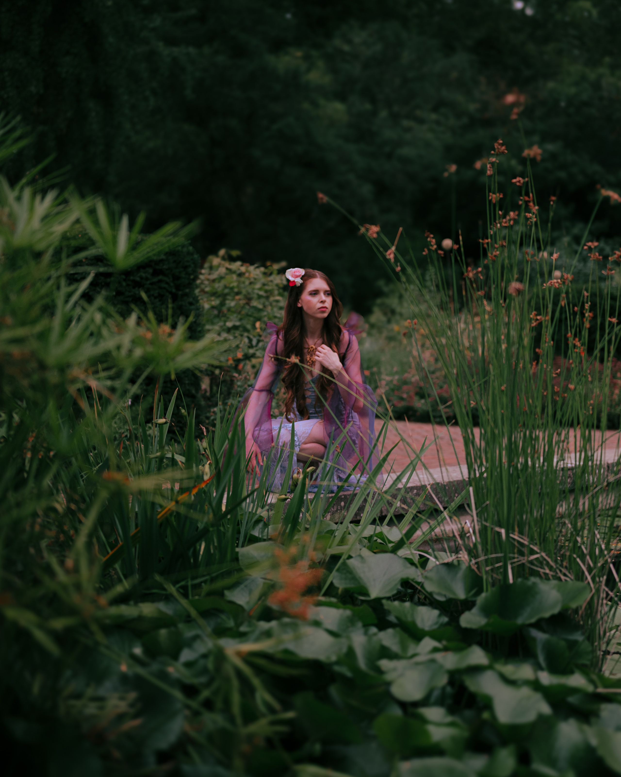 Fairy Photoshoot in a Lotus Pond. Moth & Moss Photography