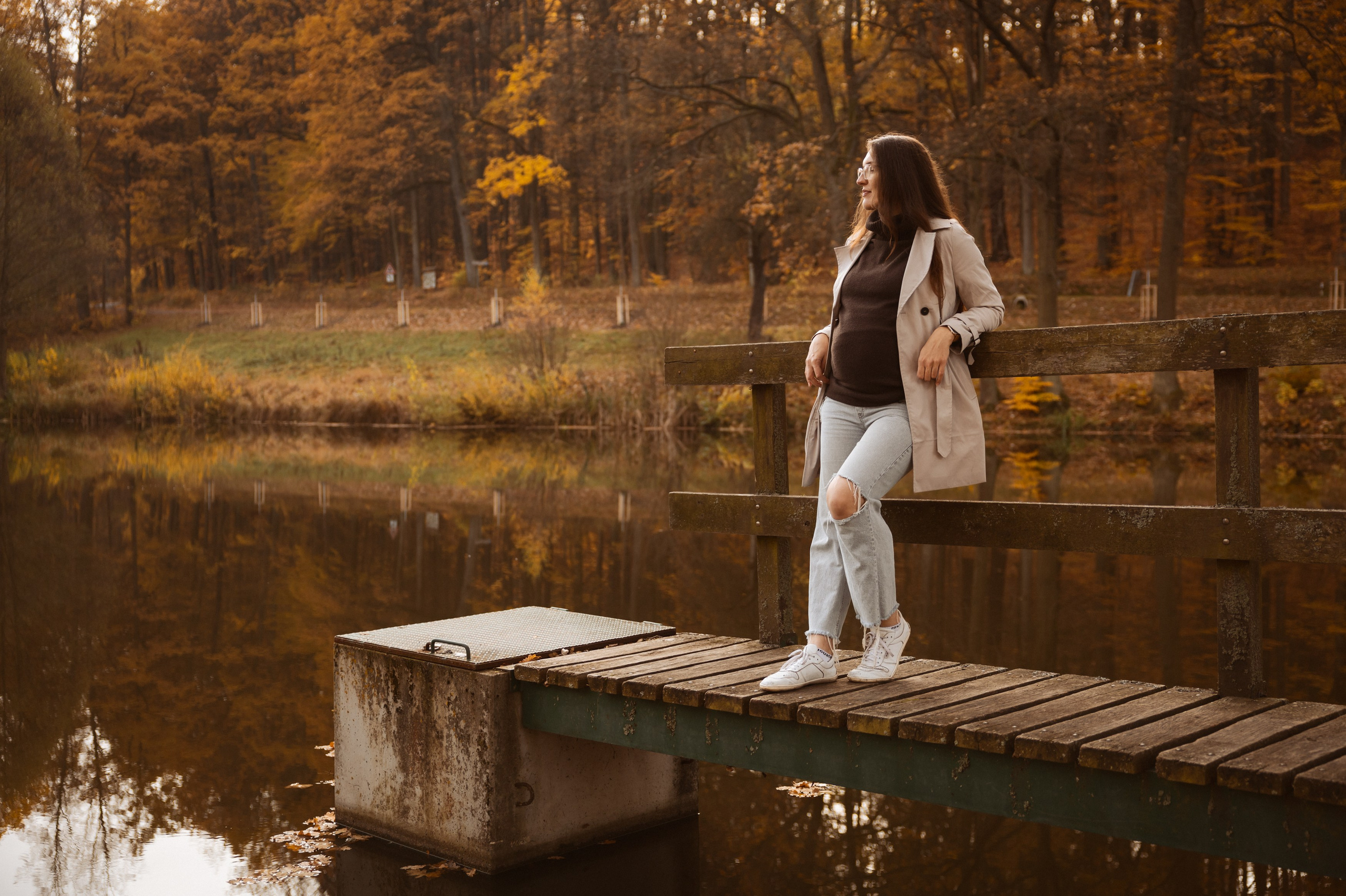 Podzimní těhotenské focení. Rodinná, těhotenská, newborn a lifestyle fotografka v Písku Oxana Telupilova