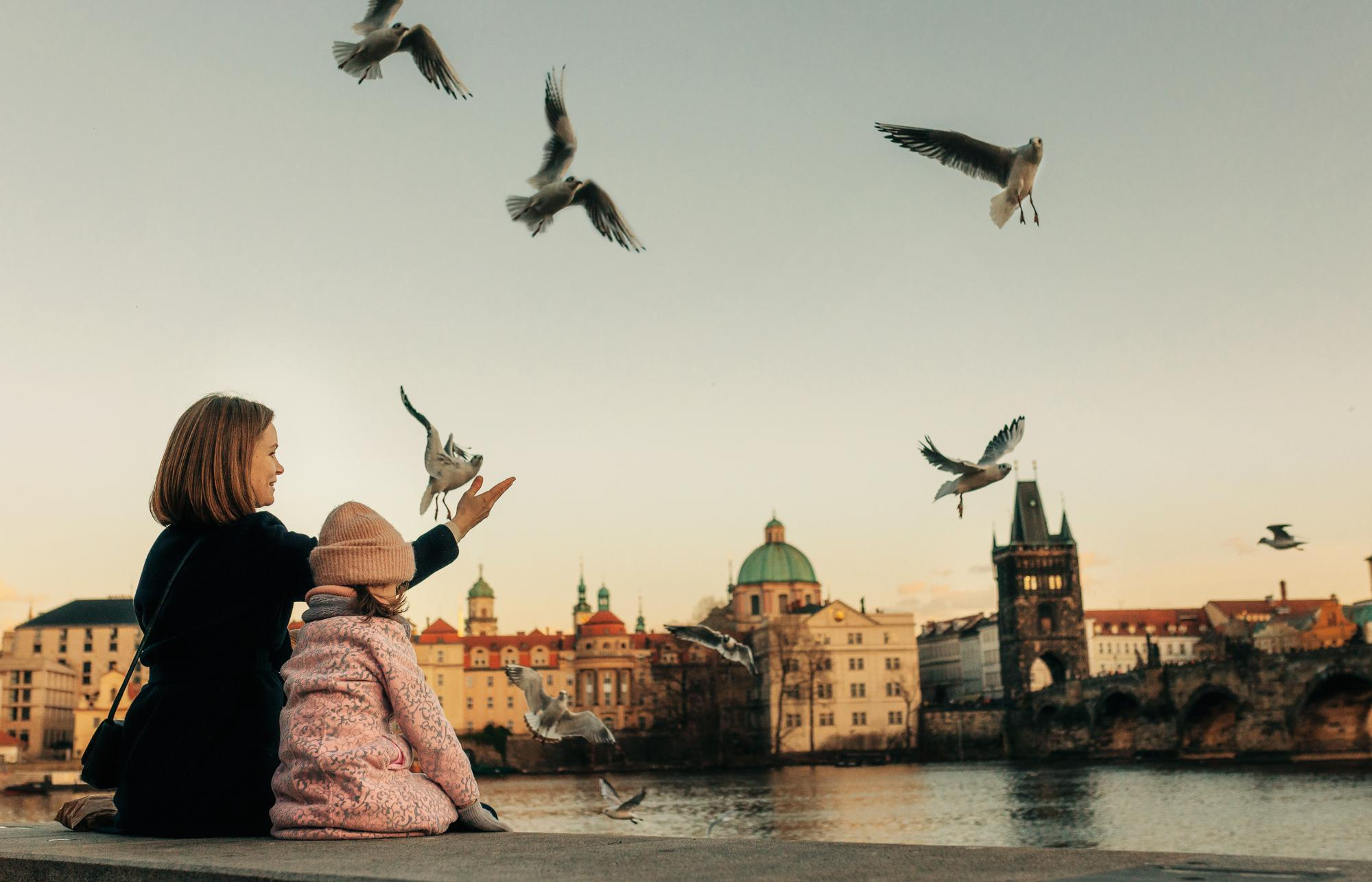 Photoshoot of a mother and daughter. Family and wedding photographer in Prague Natalia Fedori
