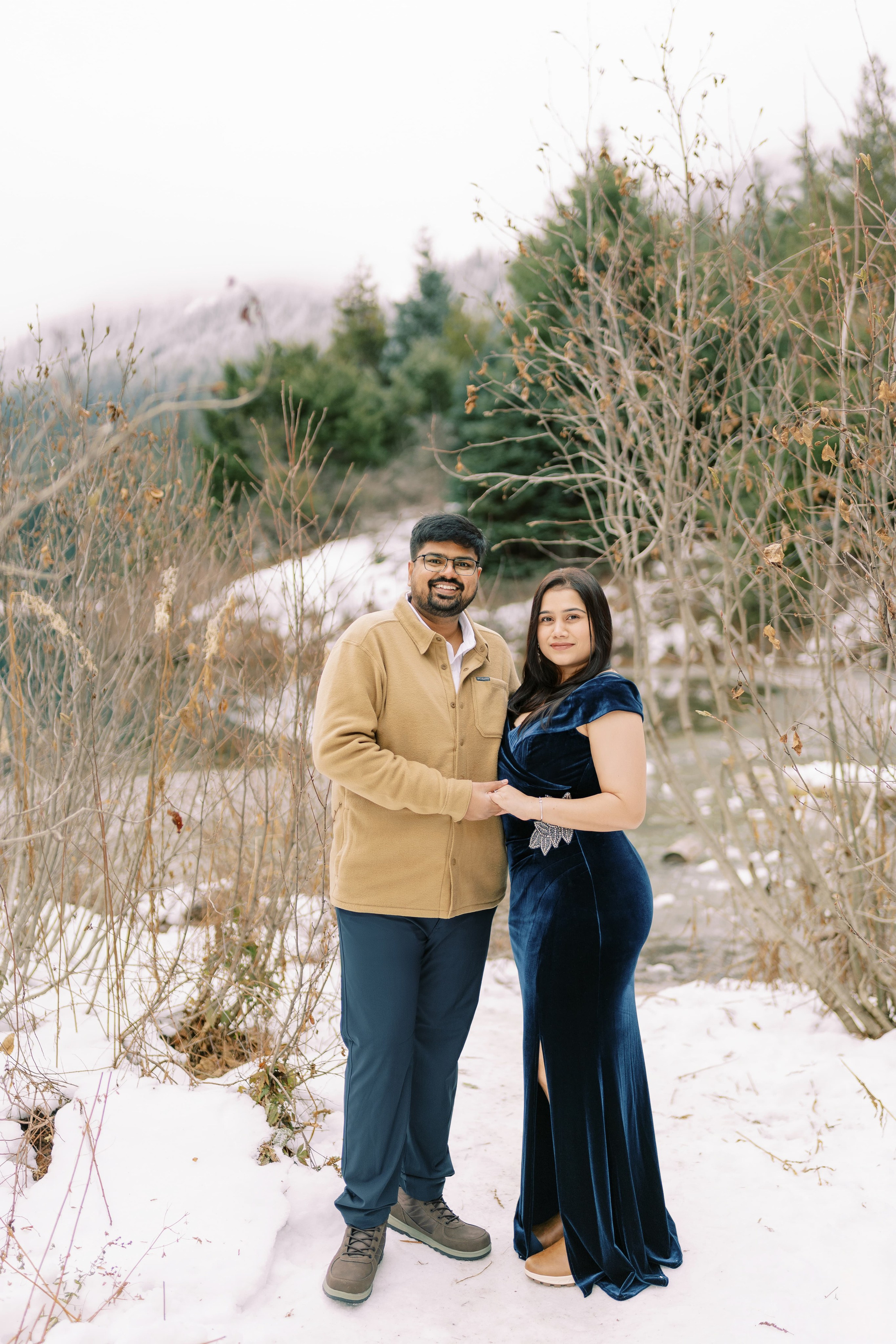 Engagement photoshoot. Date & TJ. Gold Creek Pond. December 2024. EVAN ARISTOV WEDDING PHOTOGRAPHY — Seattle Wedding Photographer