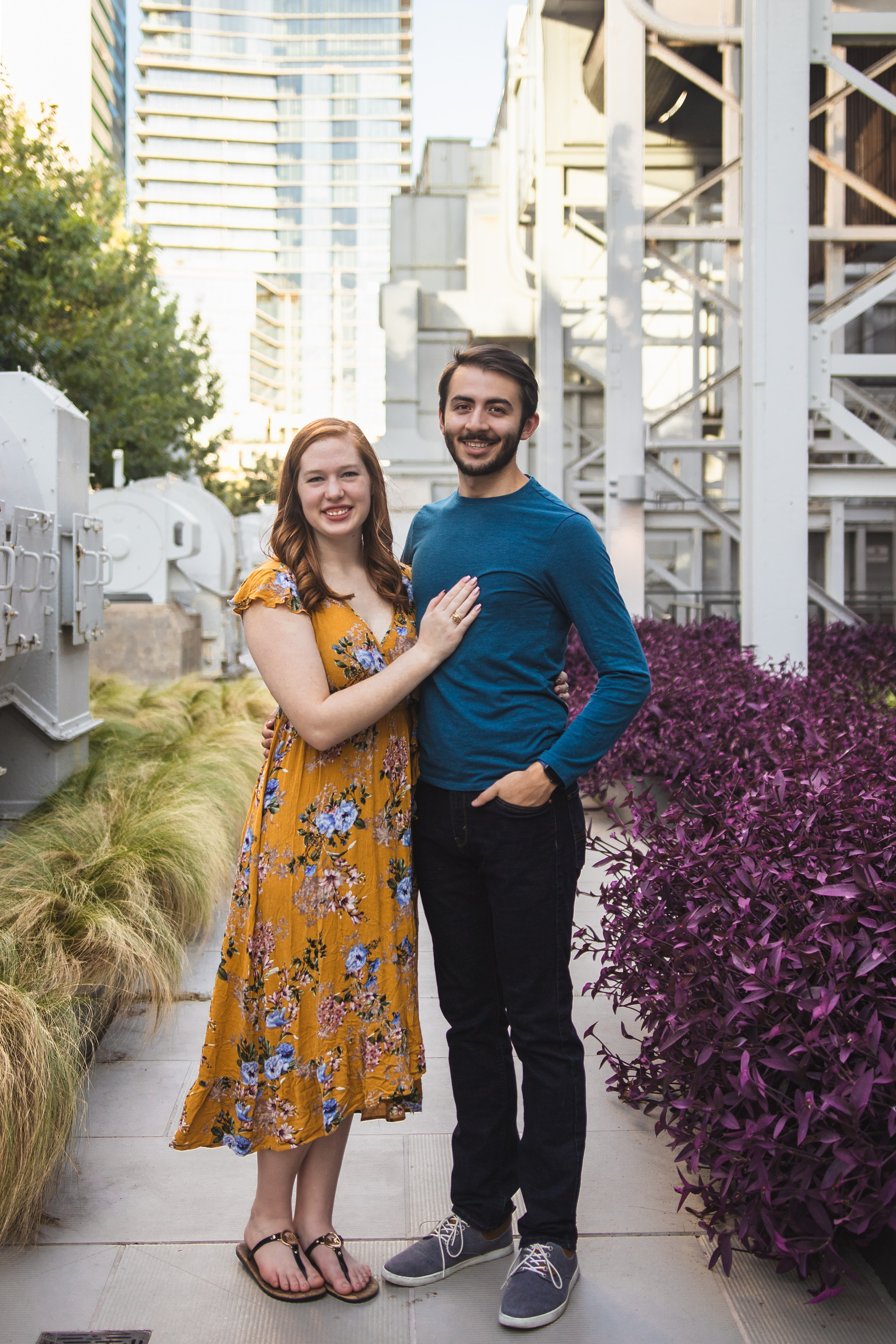 Kevin and Kristen’s photoshoot at Seaholm in Austin 
