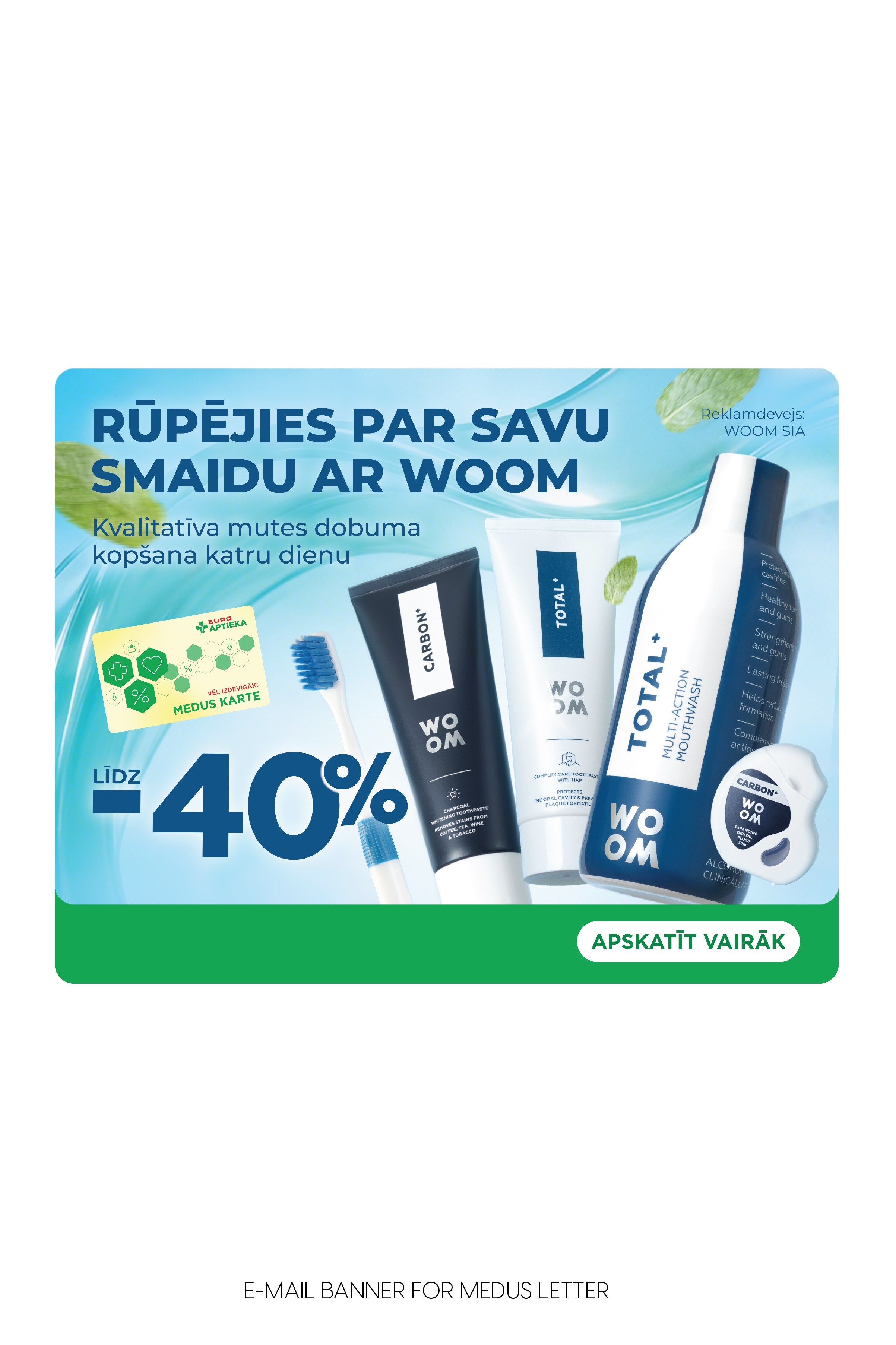 WOOM x Euroaptieka campain 04.2026. ContentLab — visual content for your business
