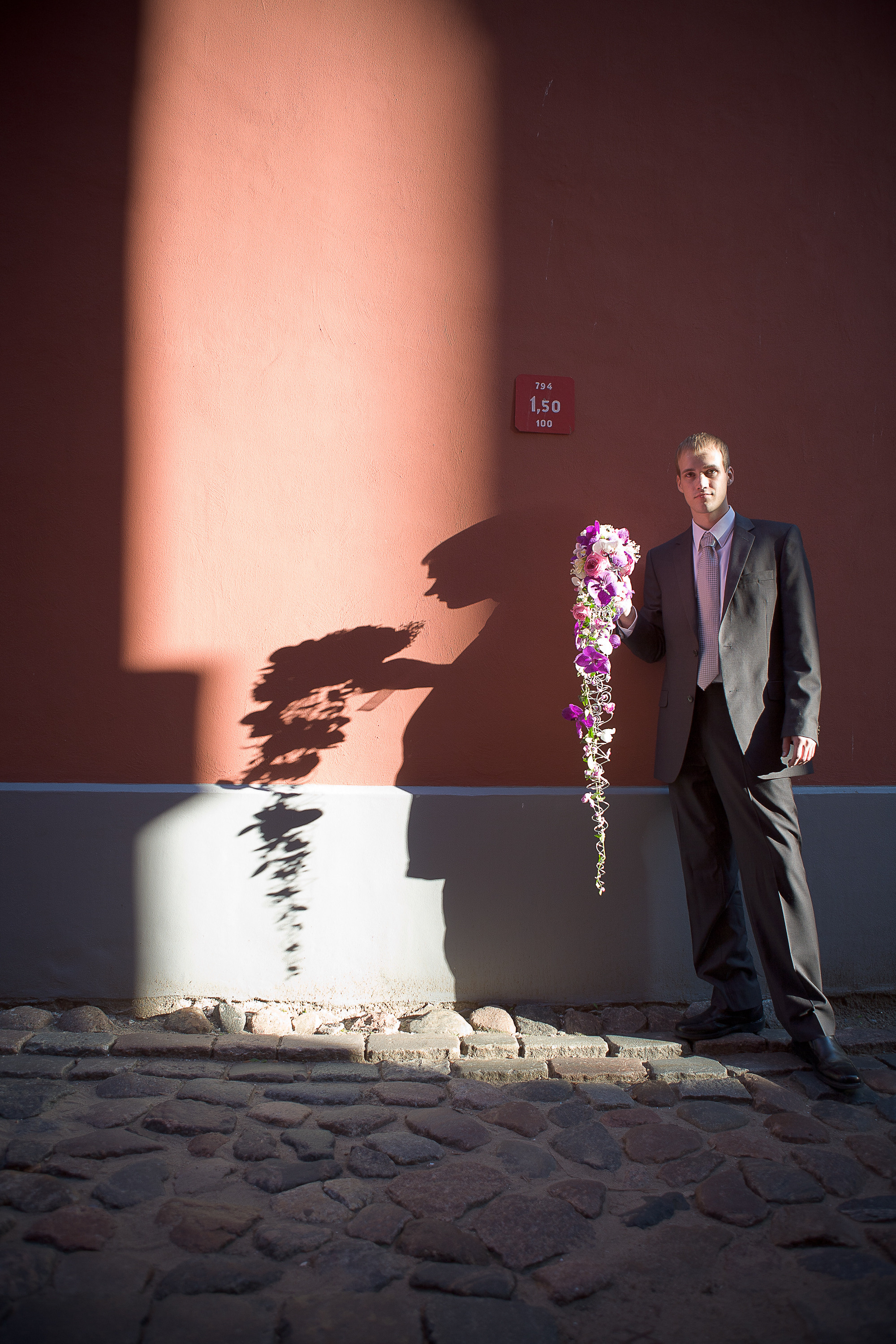 Līgavas pušķis violeta toņos. Event design, decoration, floristry, gift, Irina Novika, Riga, Latvia