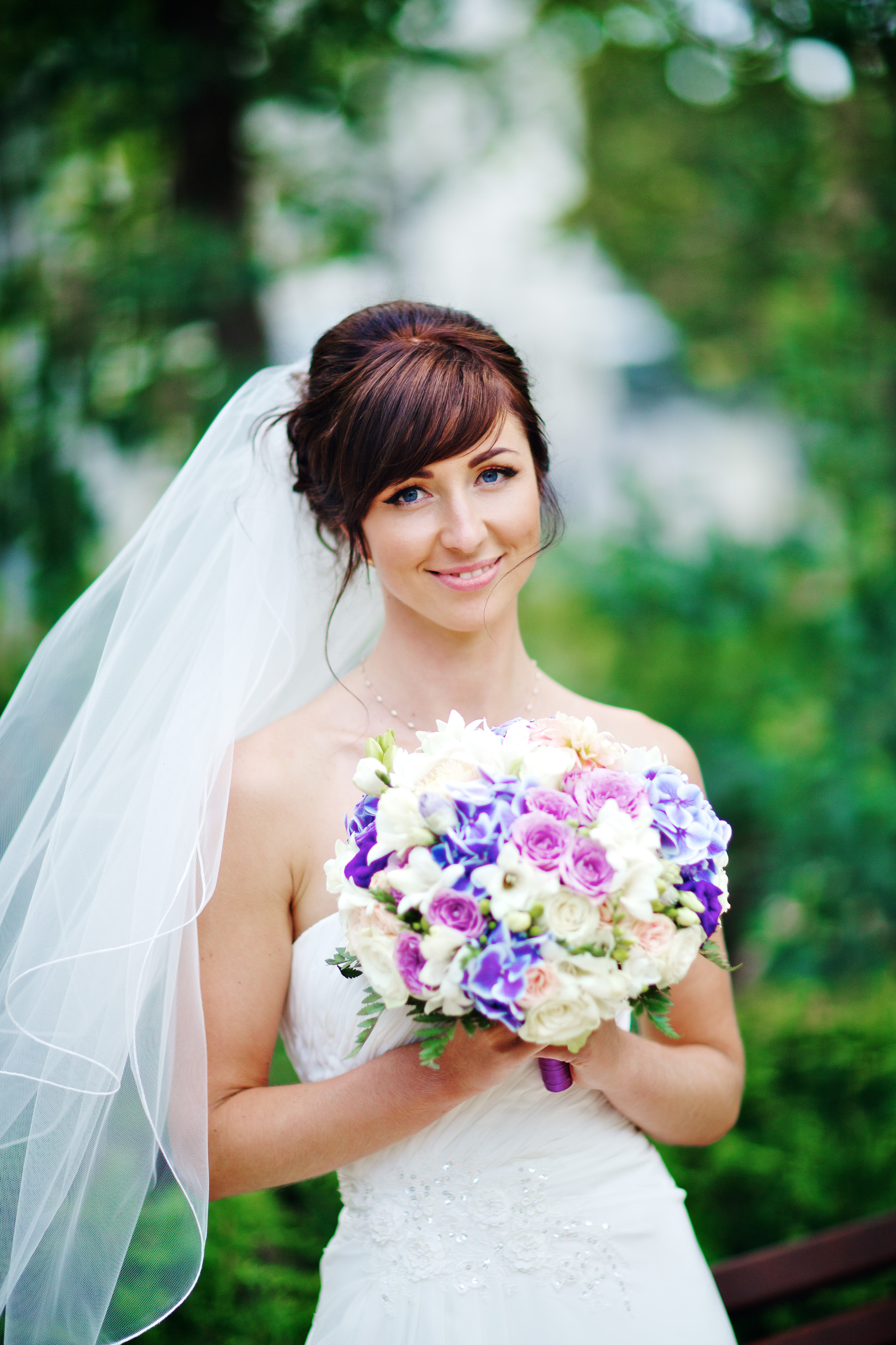 Līgavas pušķis violeta toņos. Event design, decoration, floristry, gift, Irina Novika, Riga, Latvia