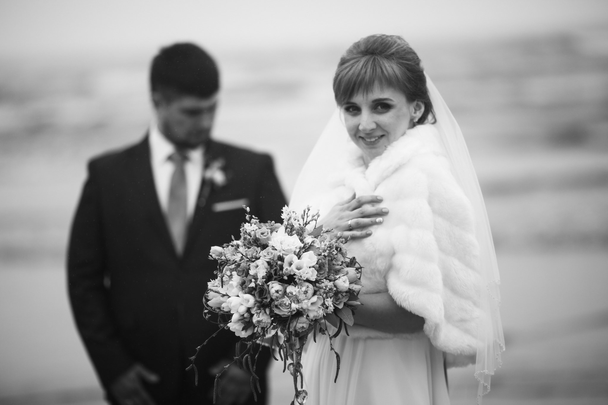 Līgavas pušķis violeta toņos. Event design, decoration, floristry, gift, Irina Novika, Riga, Latvia