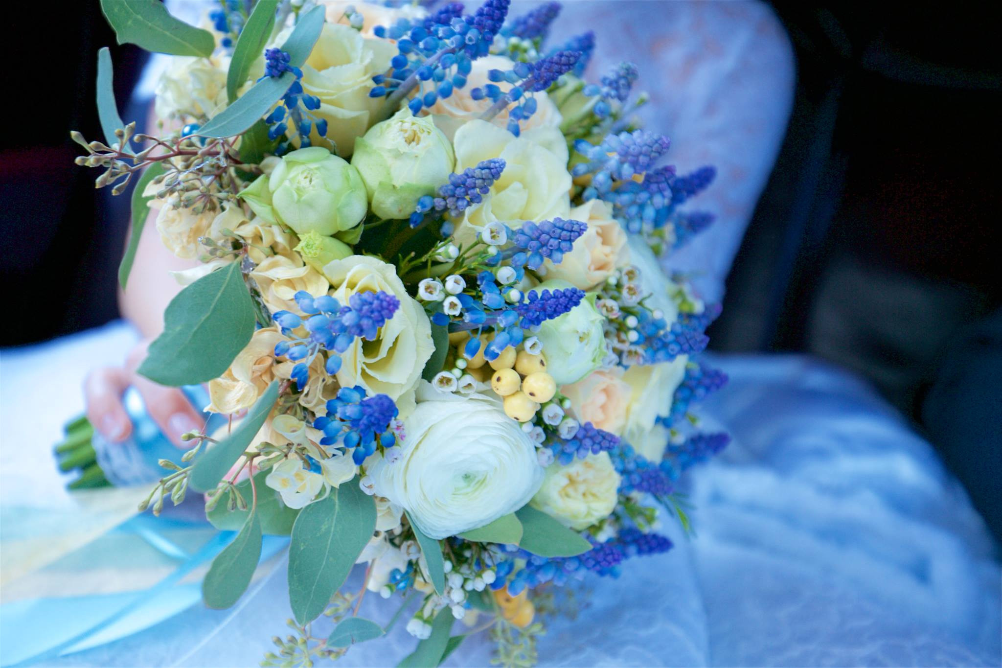 Līgavas pušķi zilos toņos. Event design, decoration, floristry, gift, Irina Novika, Riga, Latvia