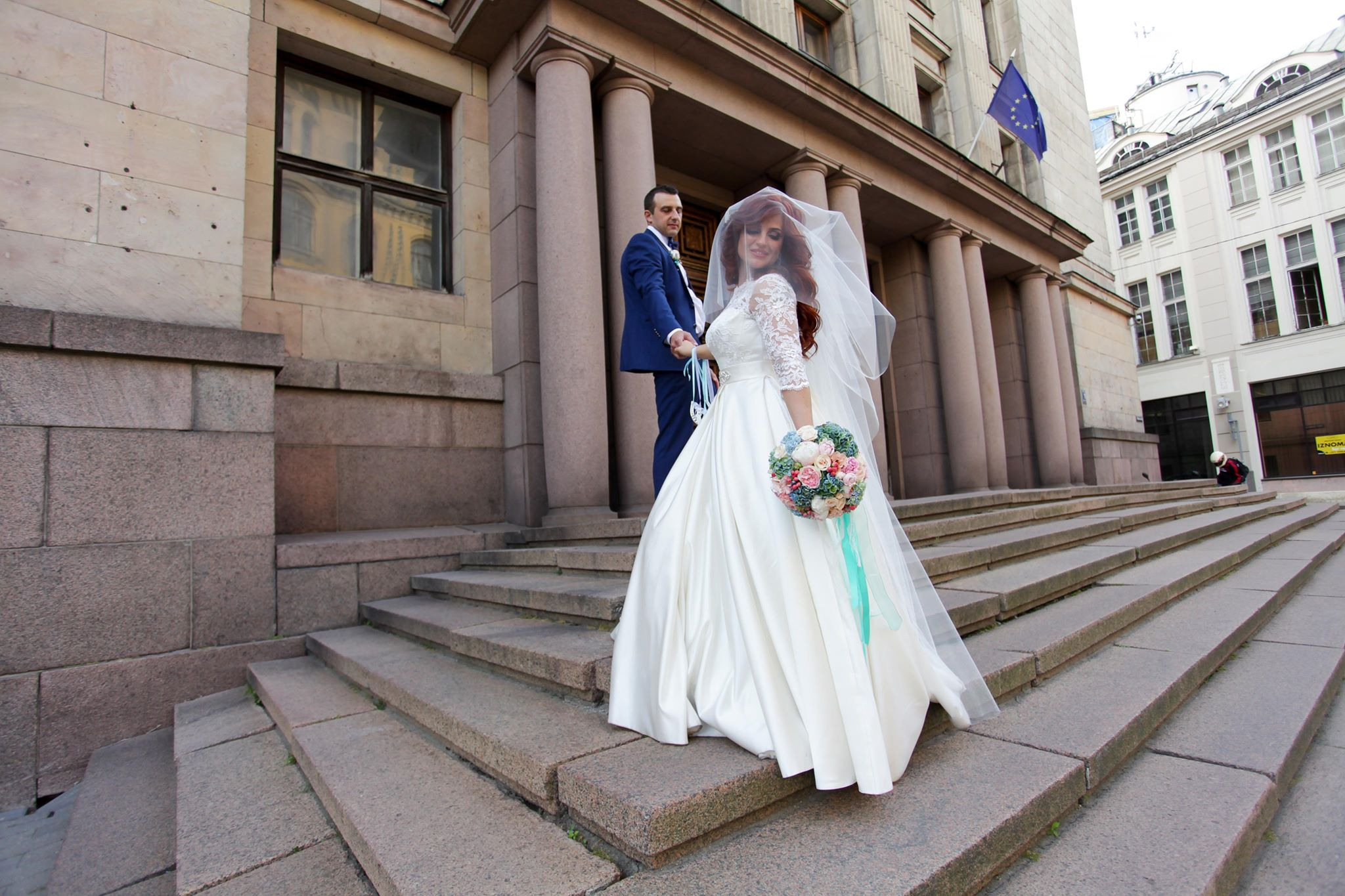 Līgavas pušķi zaļos toņos. Event design, decoration, floristry, gift, Irina Novika, Riga, Latvia