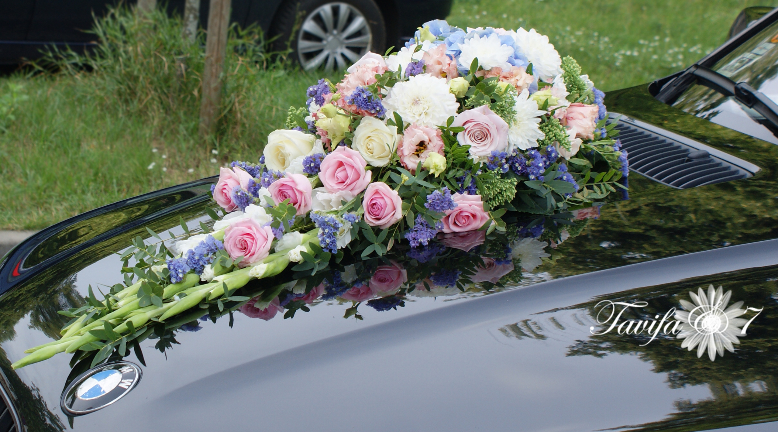 Auto dekors. Event design, decoration, floristry, gift, Irina Novika, Riga, Latvia