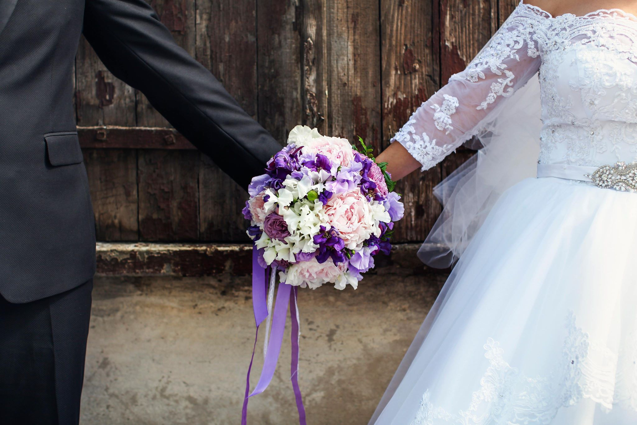 Līgavas pušķis violeta toņos. Event design, decoration, floristry, gift, Irina Novika, Riga, Latvia