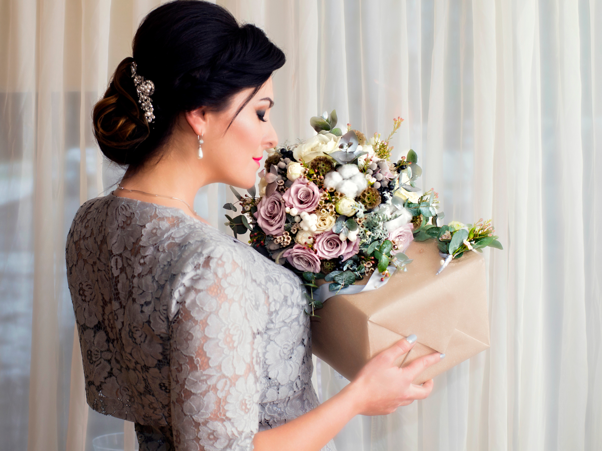 Līgavas pušķis ziemas sezonā. Event design, decoration, floristry, gift, Irina Novika, Riga, Latvia