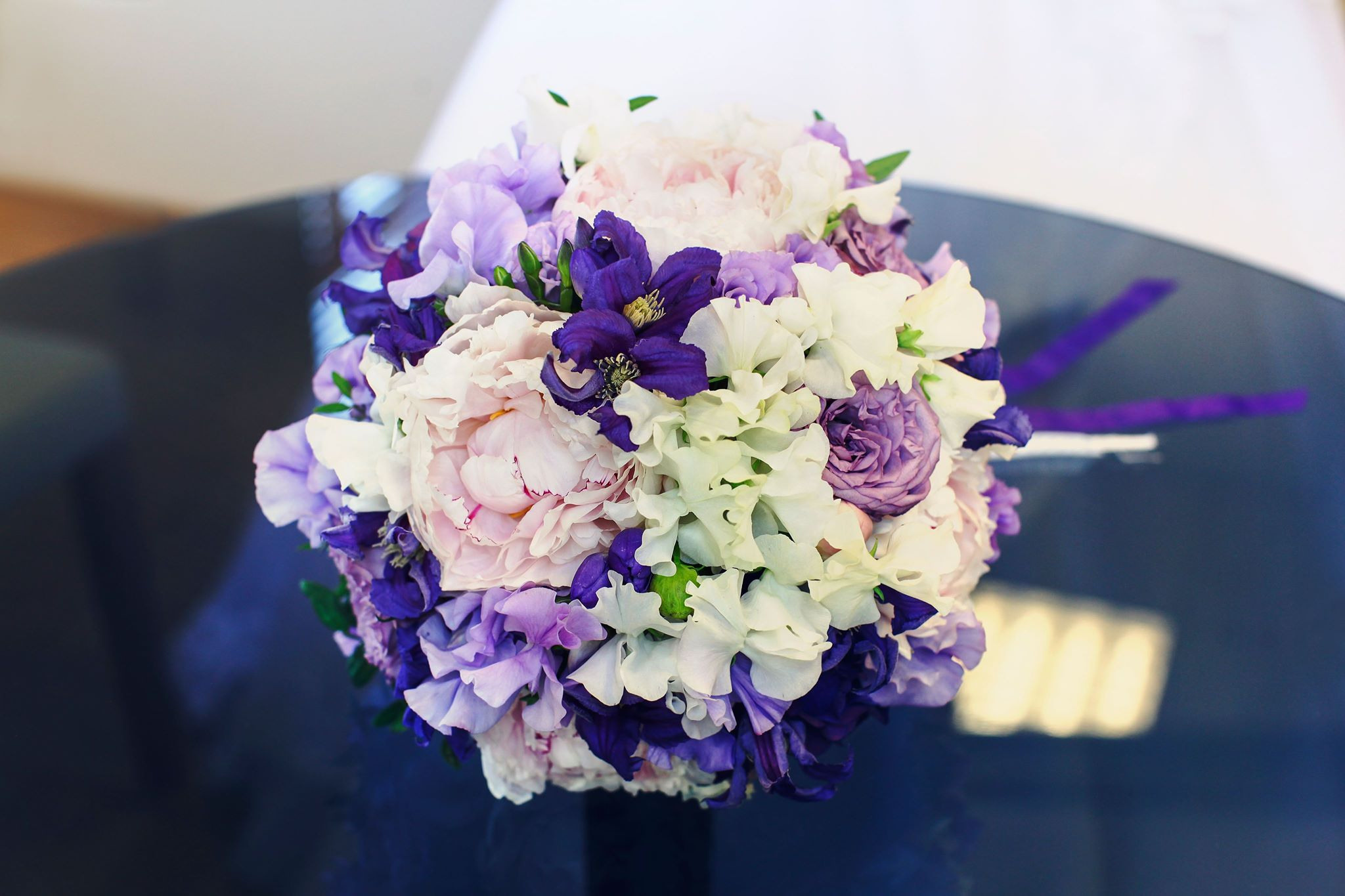 Līgavas pušķis violeta toņos. Event design, decoration, floristry, gift, Irina Novika, Riga, Latvia