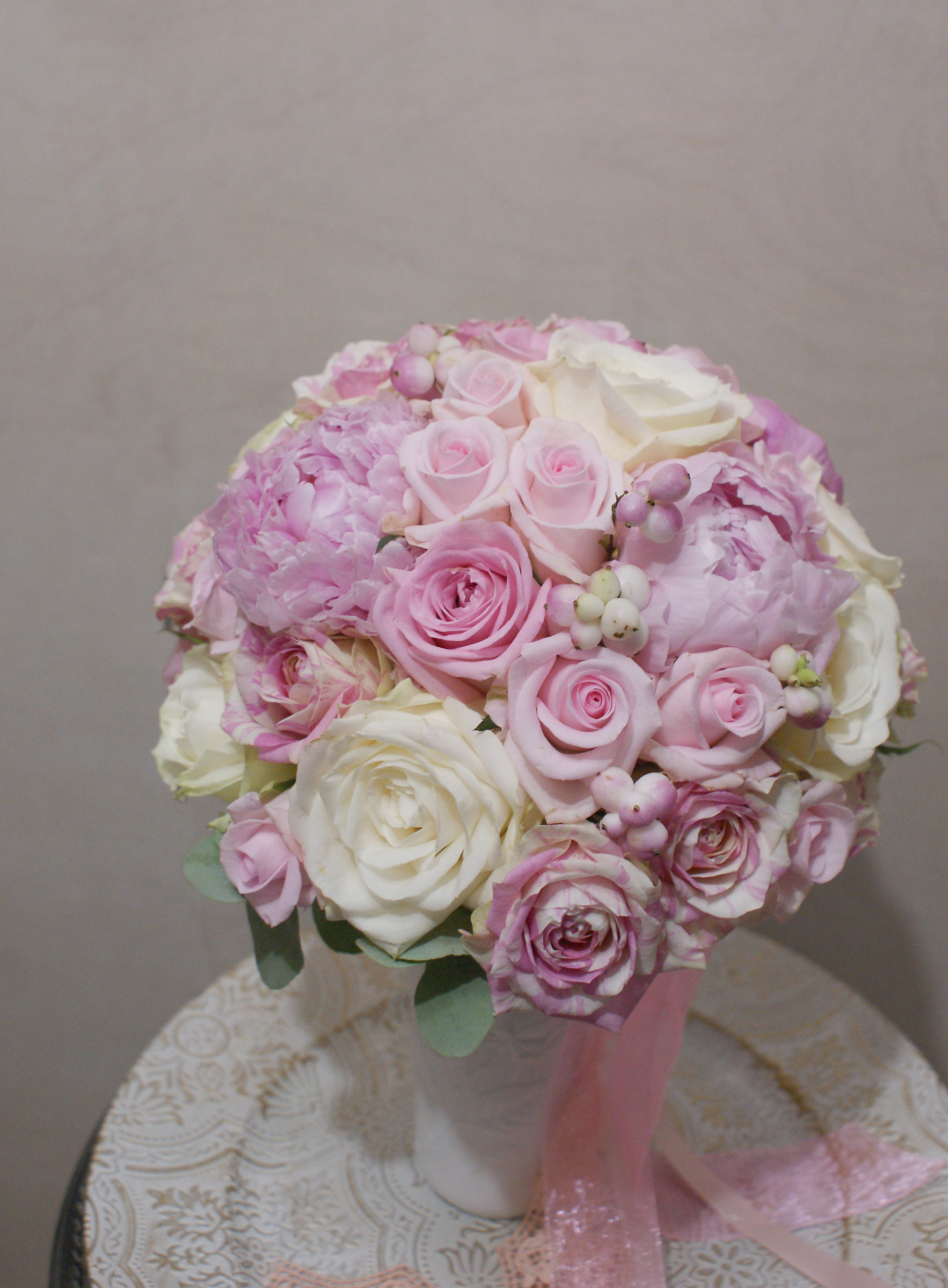 Līgavas pušķi rozā toņos. Event design, decoration, floristry, gift, Irina Novika, Riga, Latvia