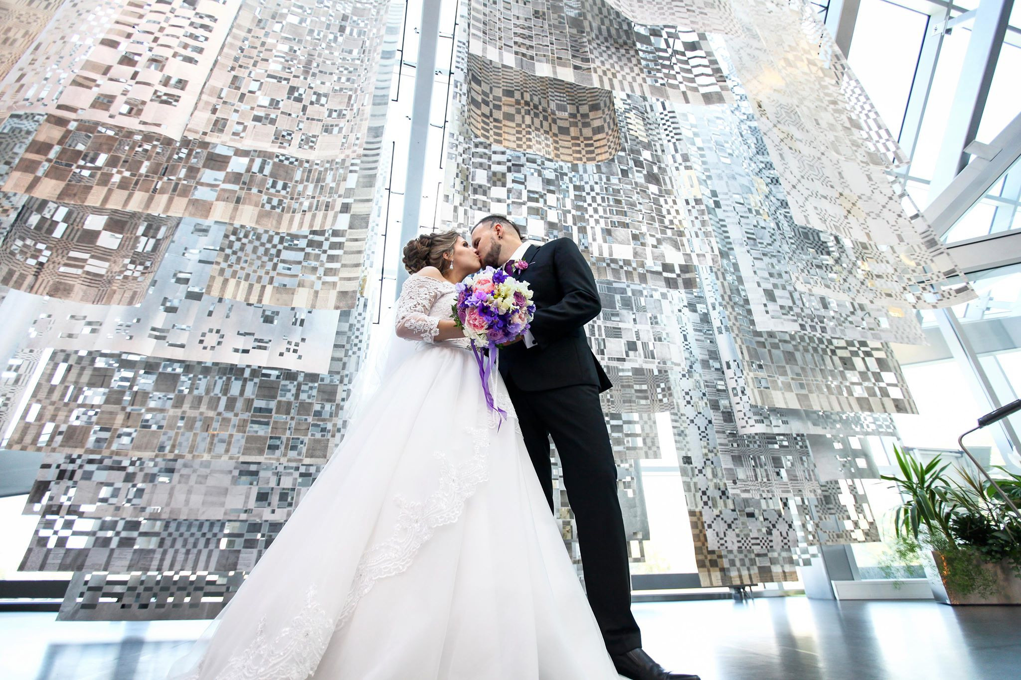 Līgavas pušķis violeta toņos. Event design, decoration, floristry, gift, Irina Novika, Riga, Latvia