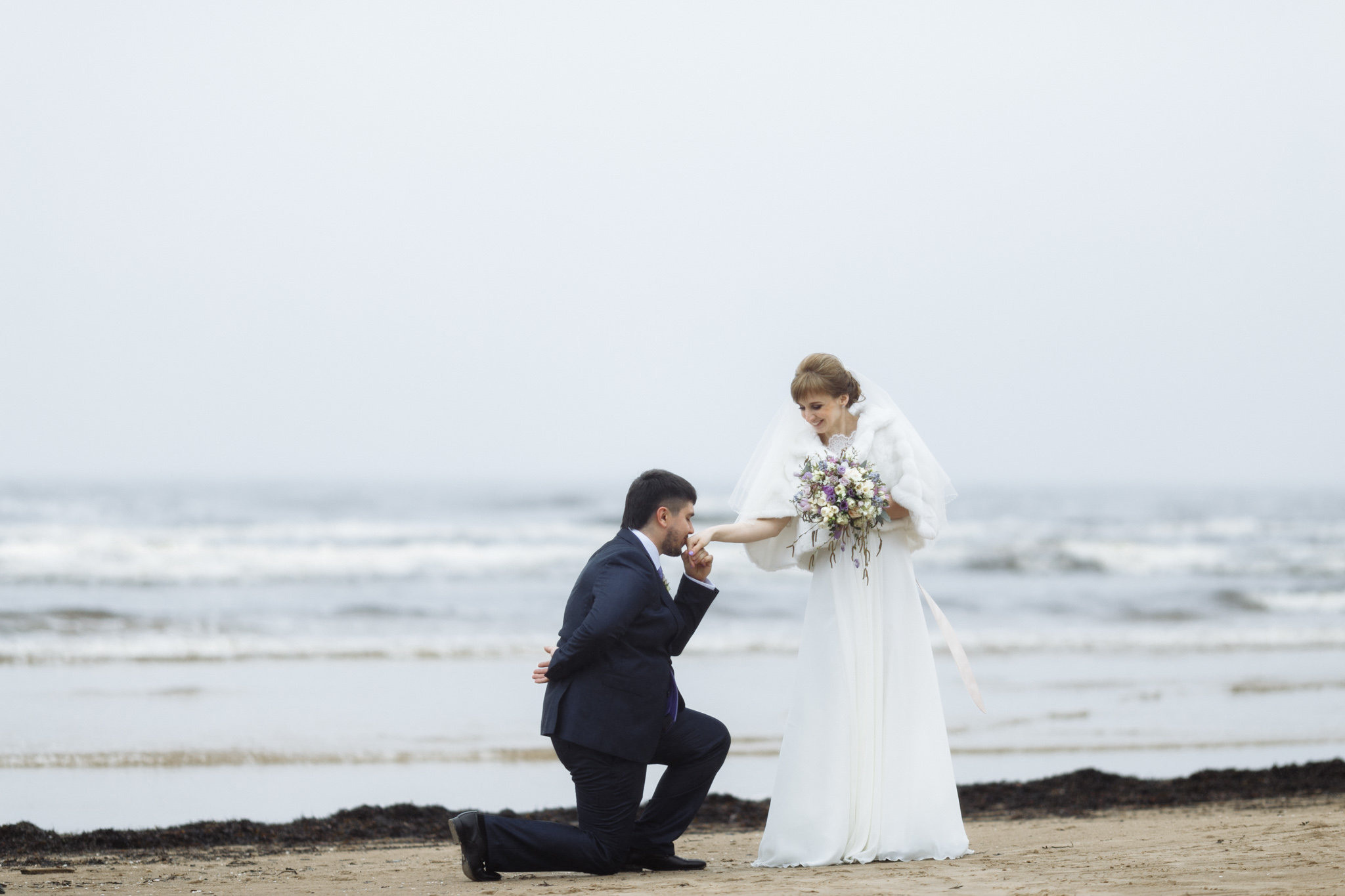 Līgavas pušķis violeta toņos. Event design, decoration, floristry, gift, Irina Novika, Riga, Latvia