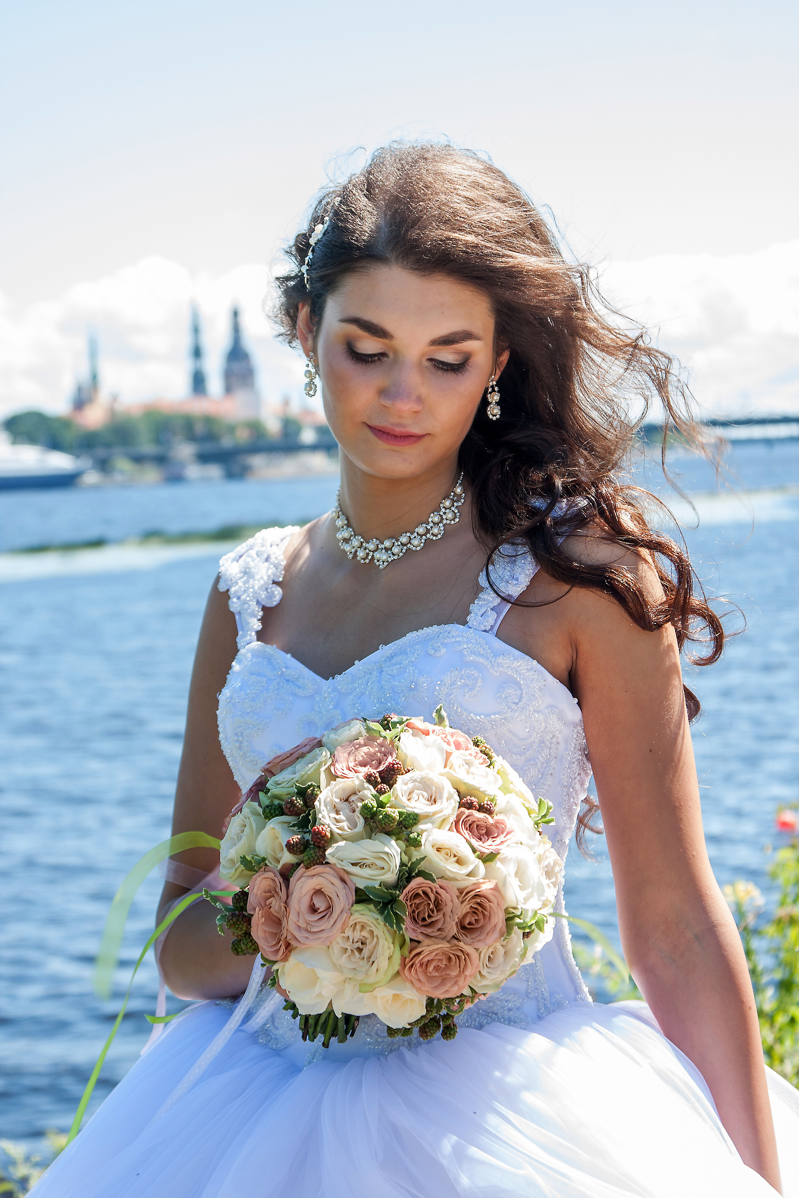 Līgavas pušķis bežā, šokolādes toņos. Event design, decoration, floristry, gift, Irina Novika, Riga, Latvia