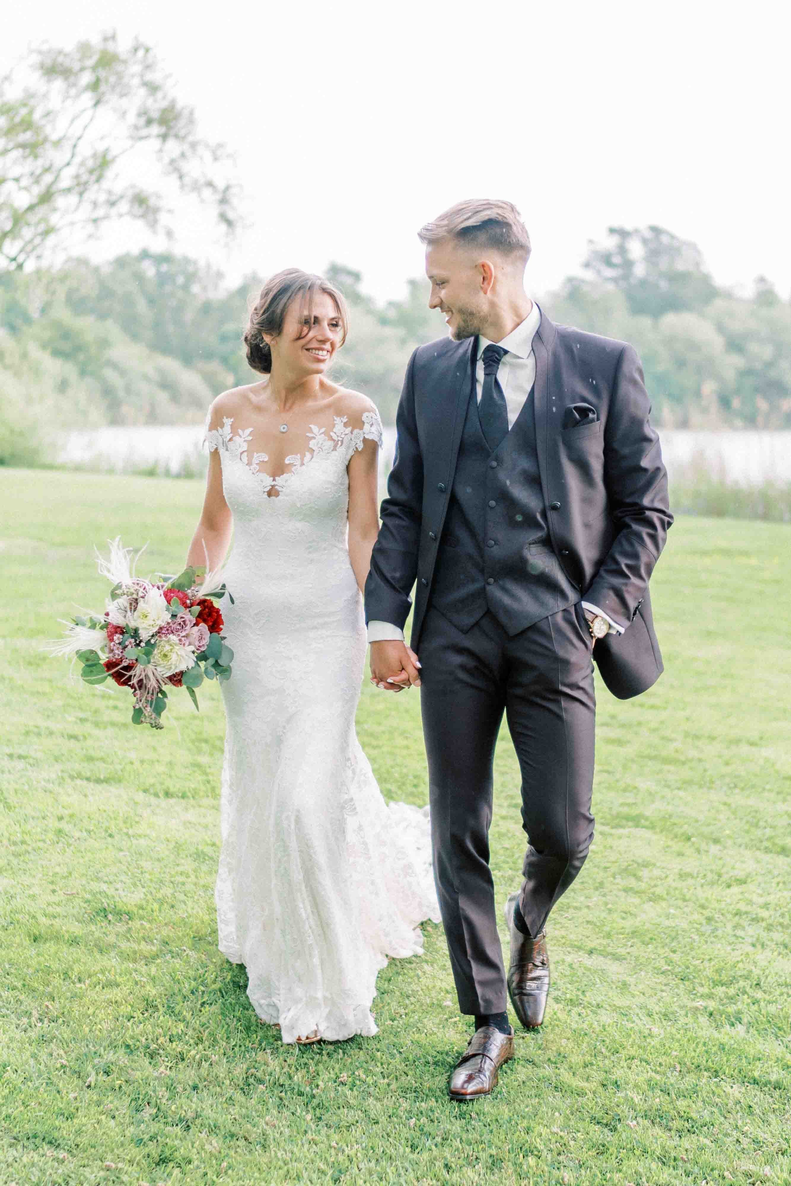 brautpaar bei hochzeit am landhaus am see garbsen