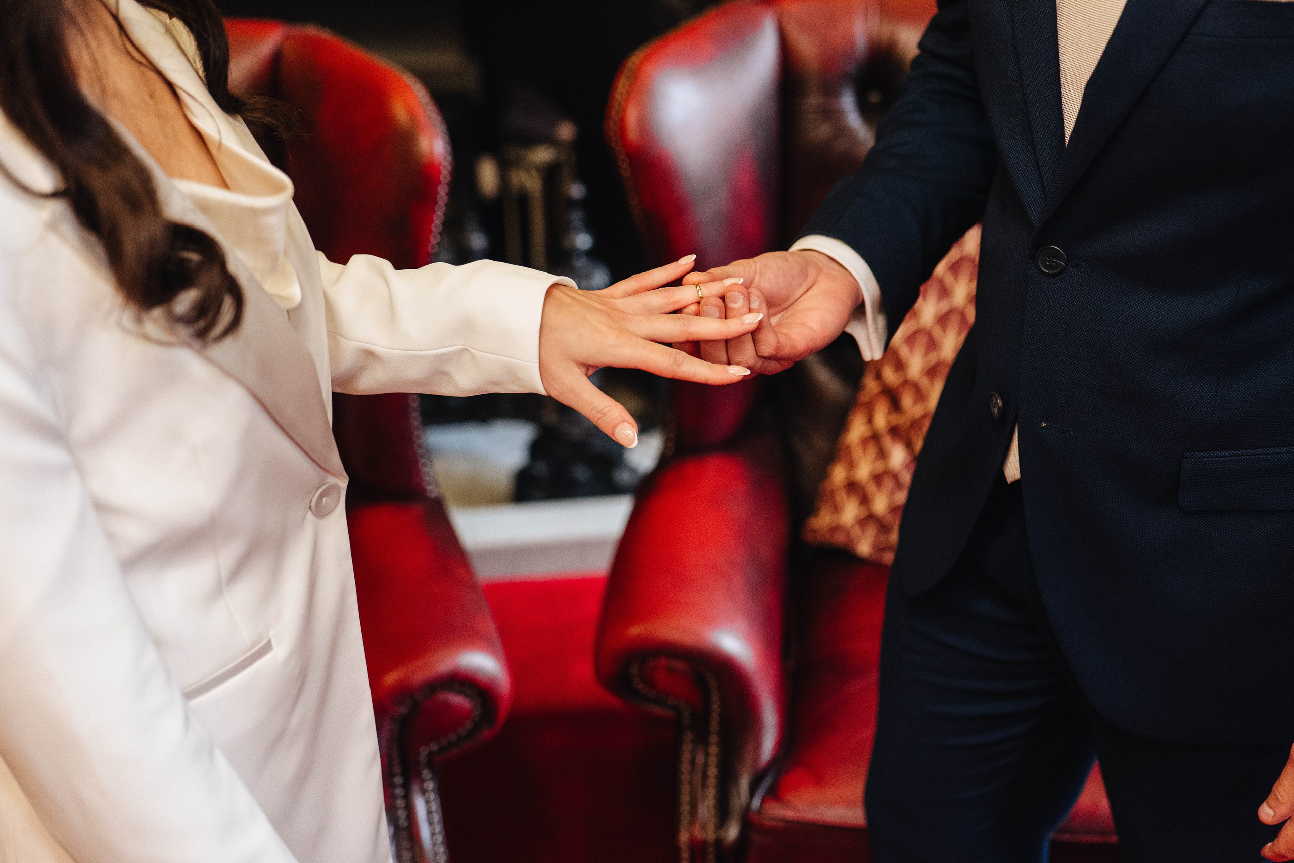 Wedding ceremony in Islington town hall