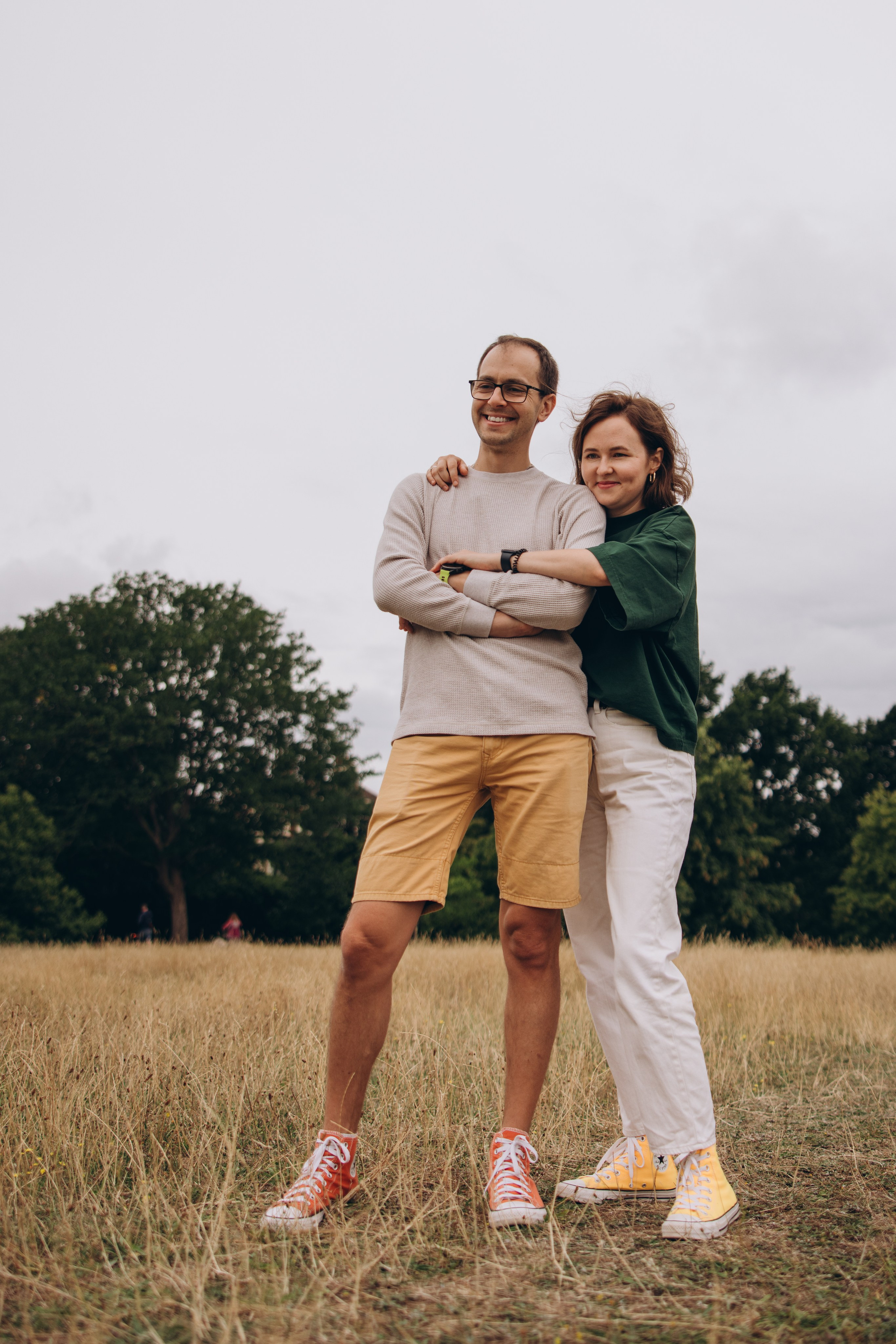Milena with parents (Greenwich Park). Anastasia Klink, Photographer in London