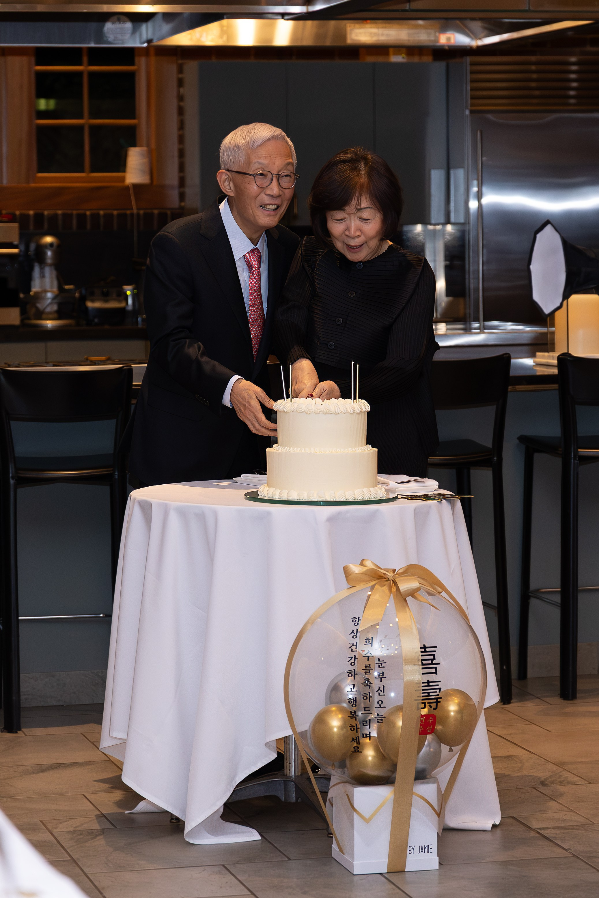 Korean Family 77th Birthday | Elegant European Restaurant Celebration. Family, lifestyle, and commercial photography in New York and New Jersey