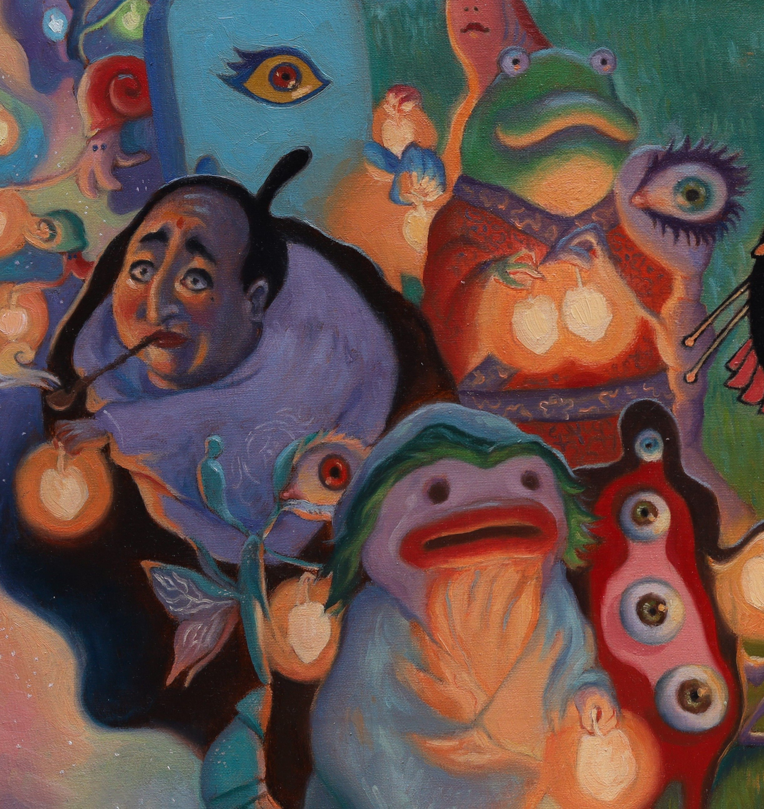 Hyakki Yagyō, oil painting, Barbara Cabral. Barbara Cabral