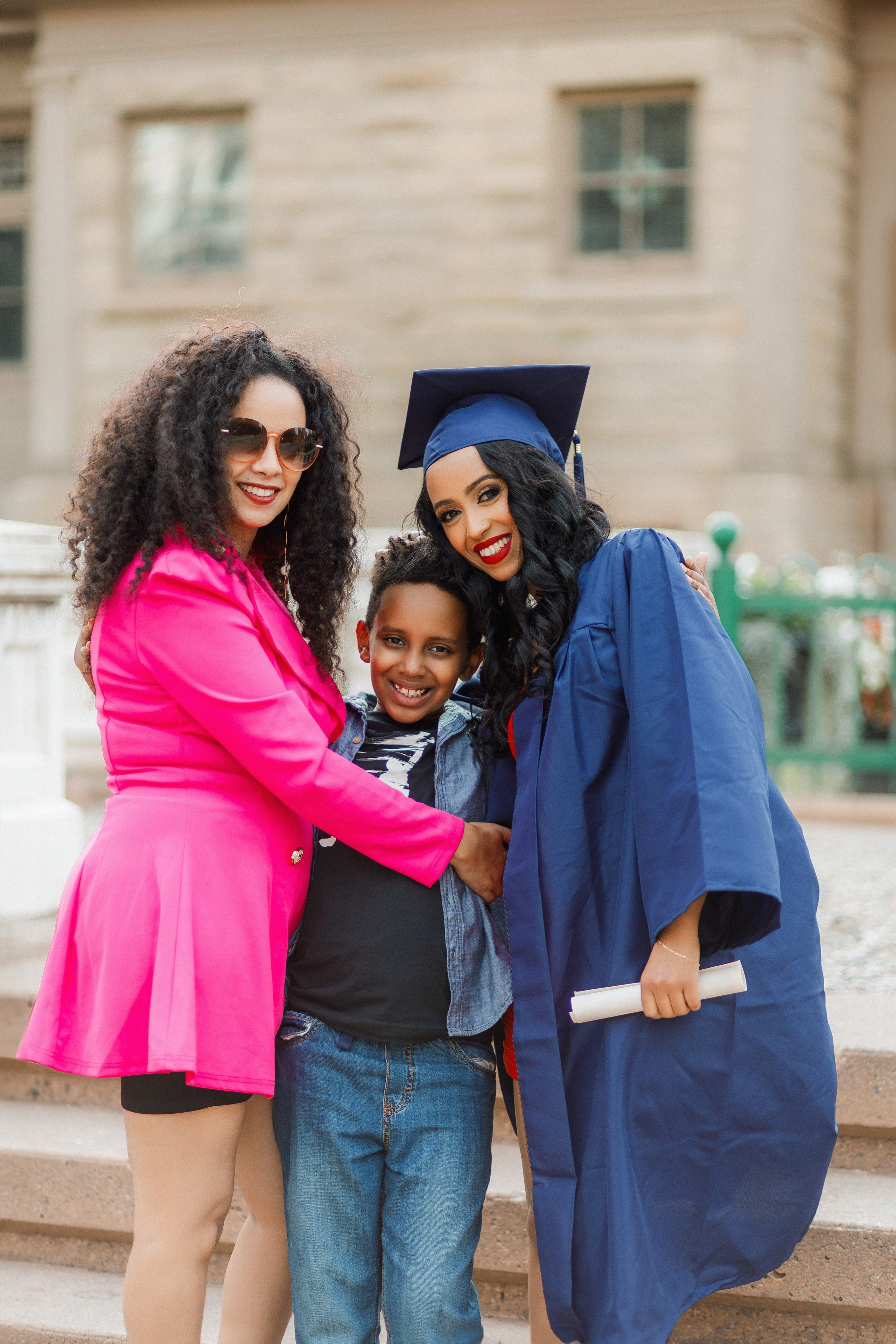 Graduation photos. Home