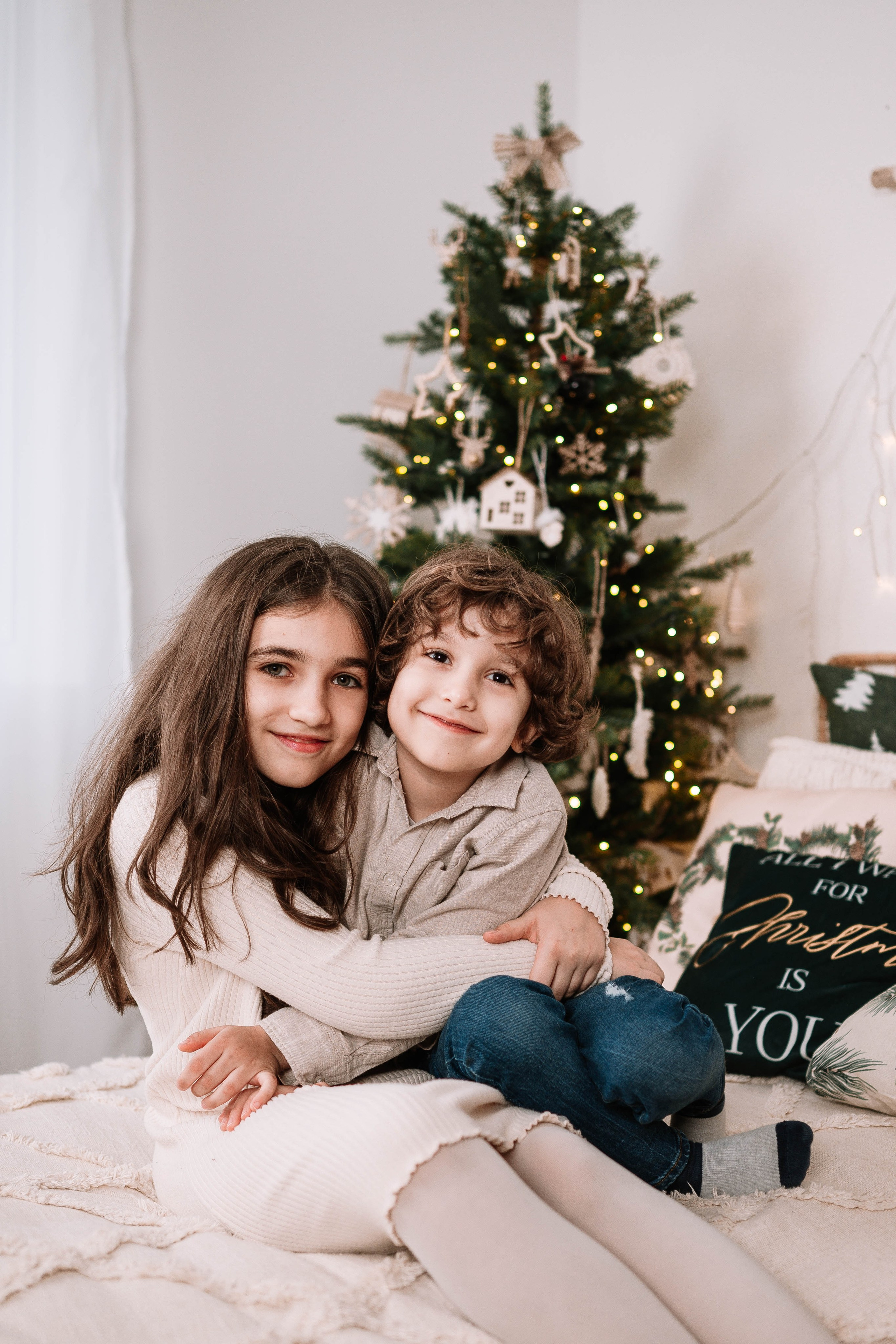 Sara, Vuk, Nevena i Ivan - novogodišnje fotografisanje. Dečiji i porodični fotograf