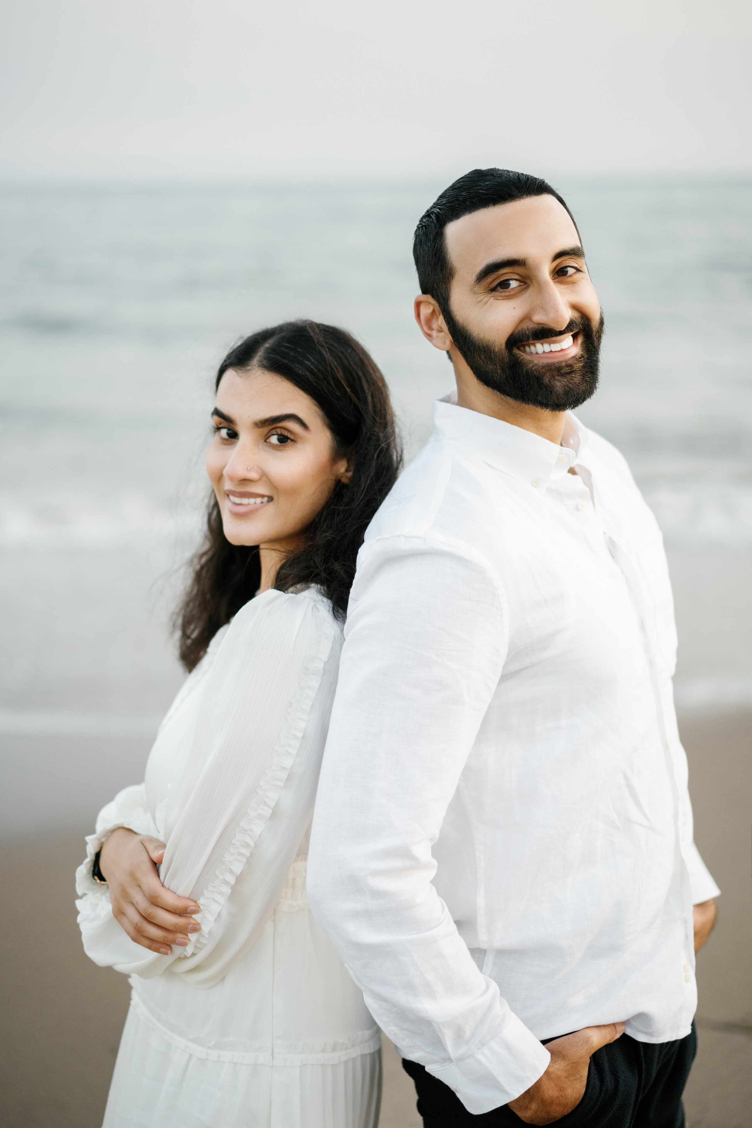 Santa Monica Sunset Engagement Photoshoot. Wedding Photography & Videography Team in California, Los Angeles, San Francisco, San Diego and Travel