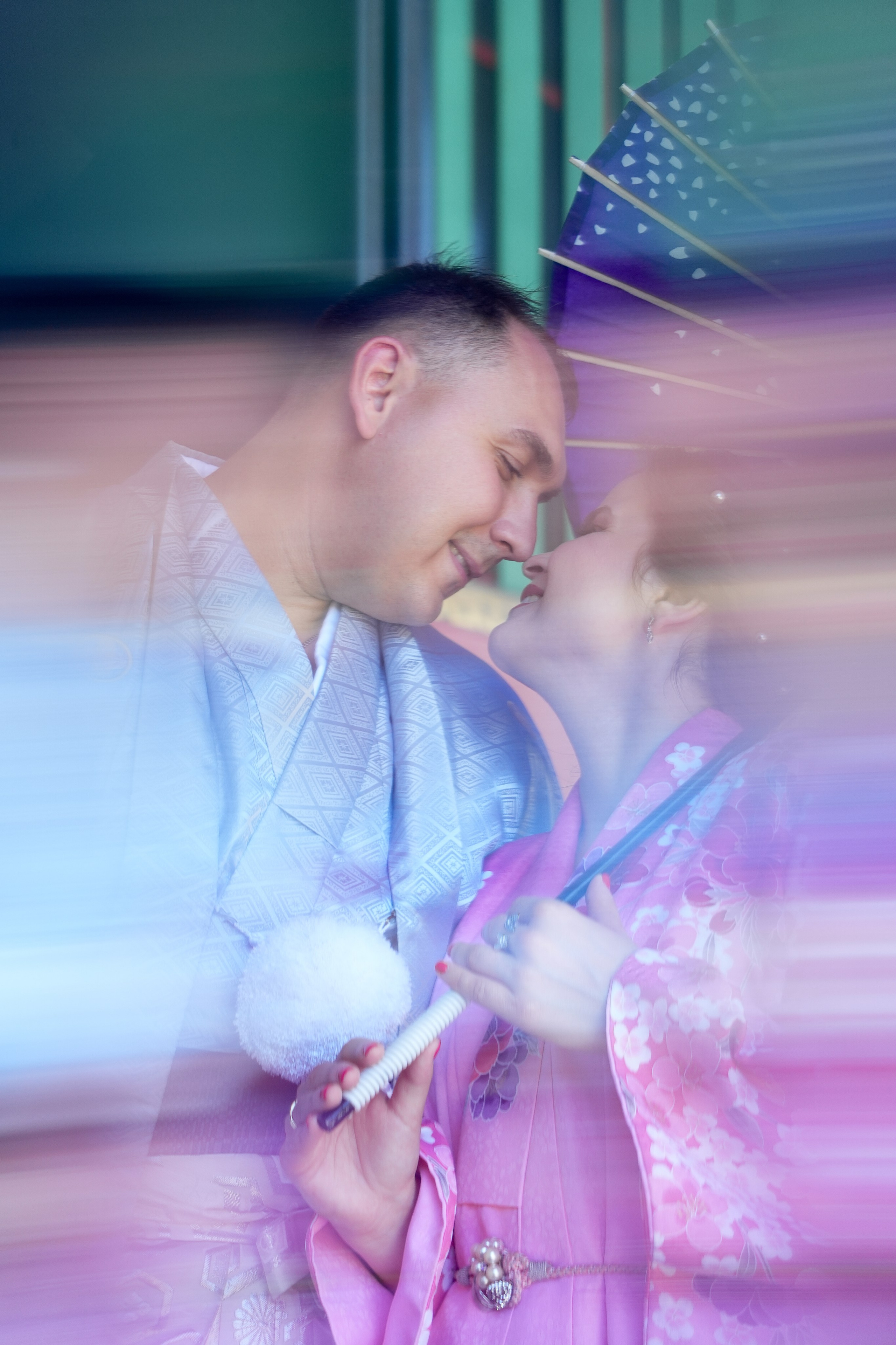 Парная съёмка в кимоно в Токио. Фотограф в Токио Япония