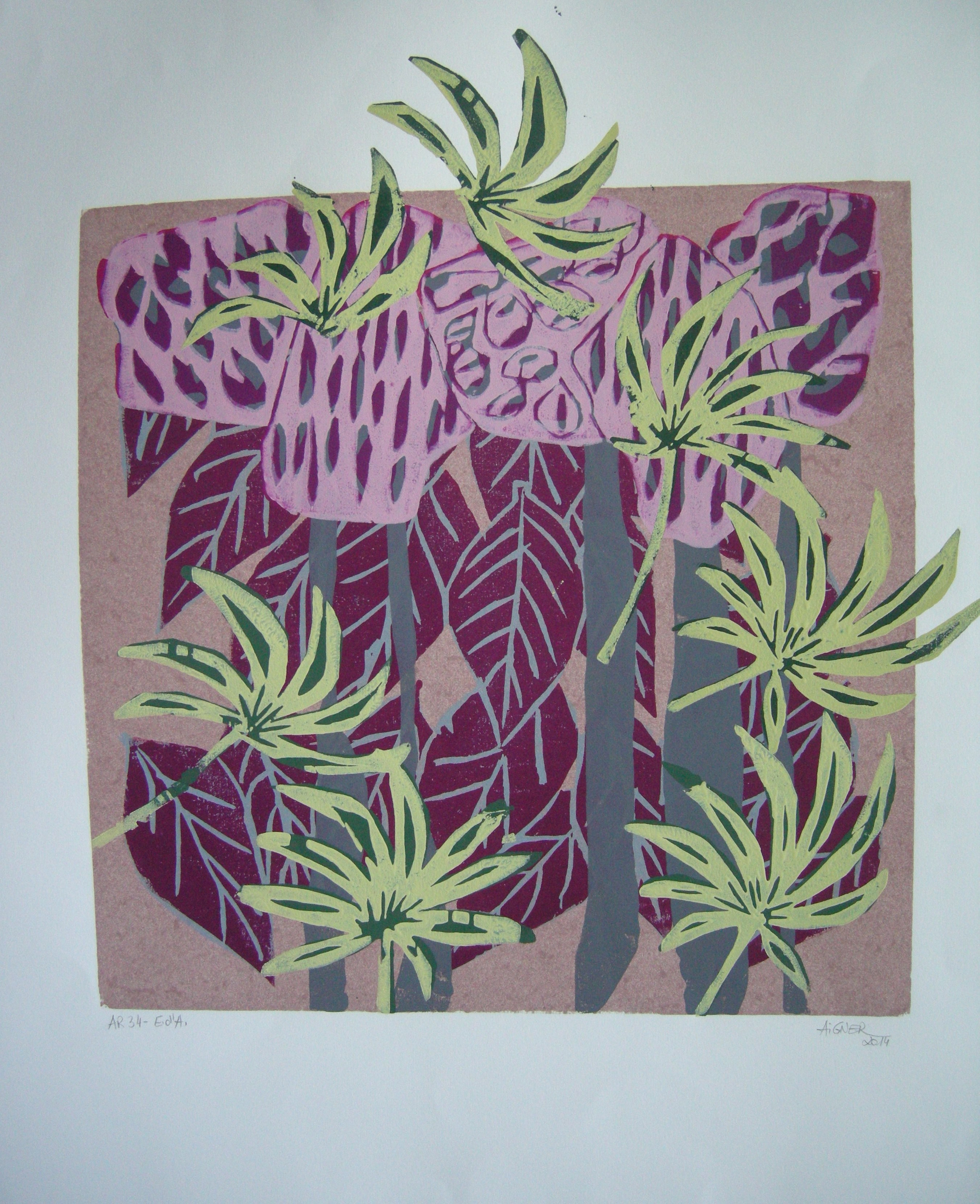 Dschungel 2014                                                                                Motiv: 40x40 für Rahmung 50x60