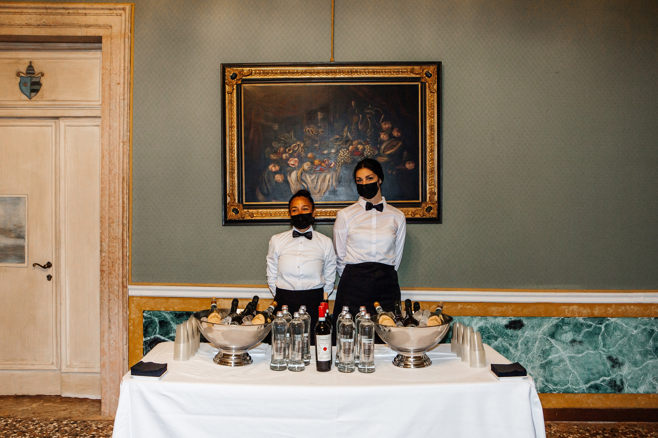 The wonderful party in the ancient palazzo of Venice