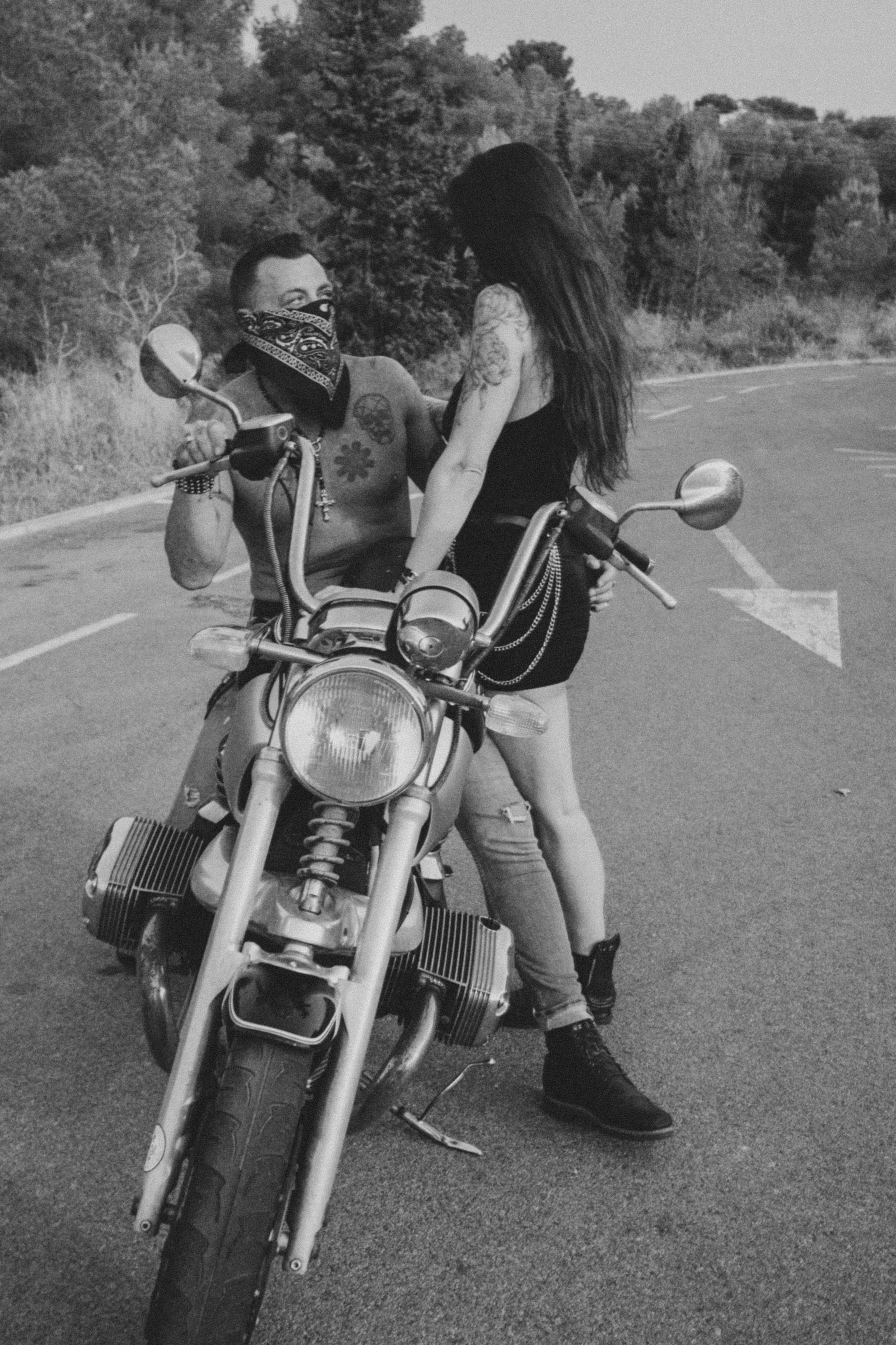 Фотосессия пары на мотоцикле. Профессиональная фотосъемка в Калафелле — Елена Медведева