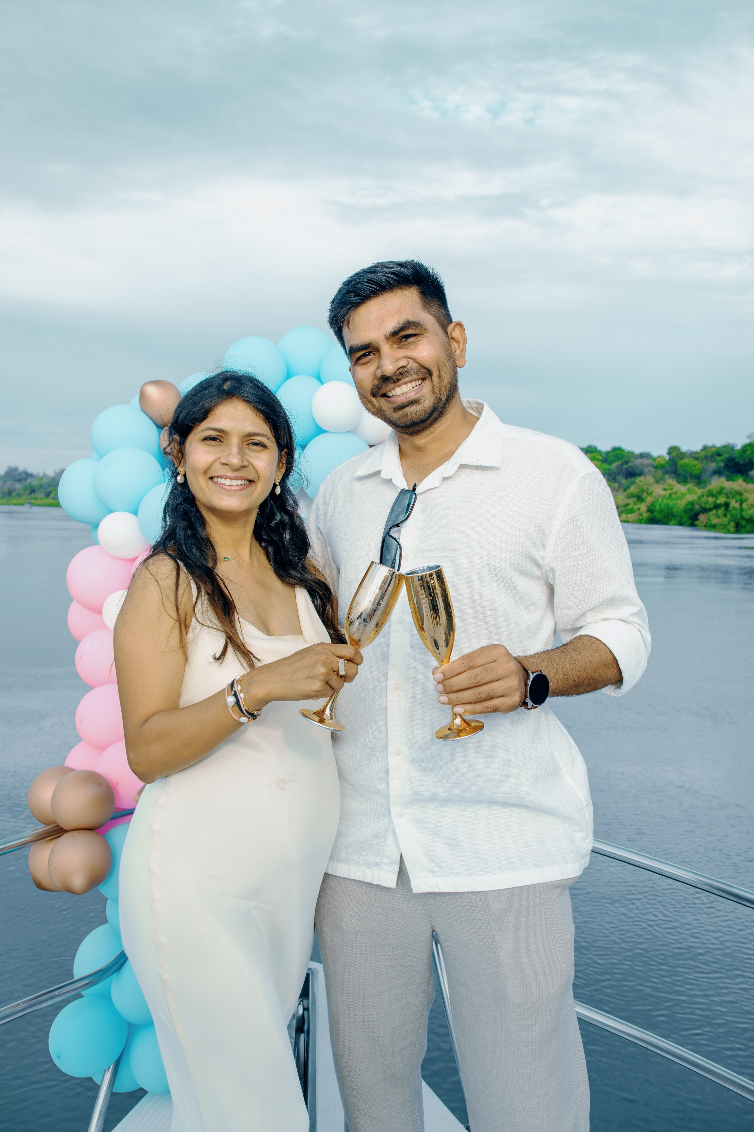 Gender Reveal Yacht Shoot. A creative consultant based in Mombasa, Kenya