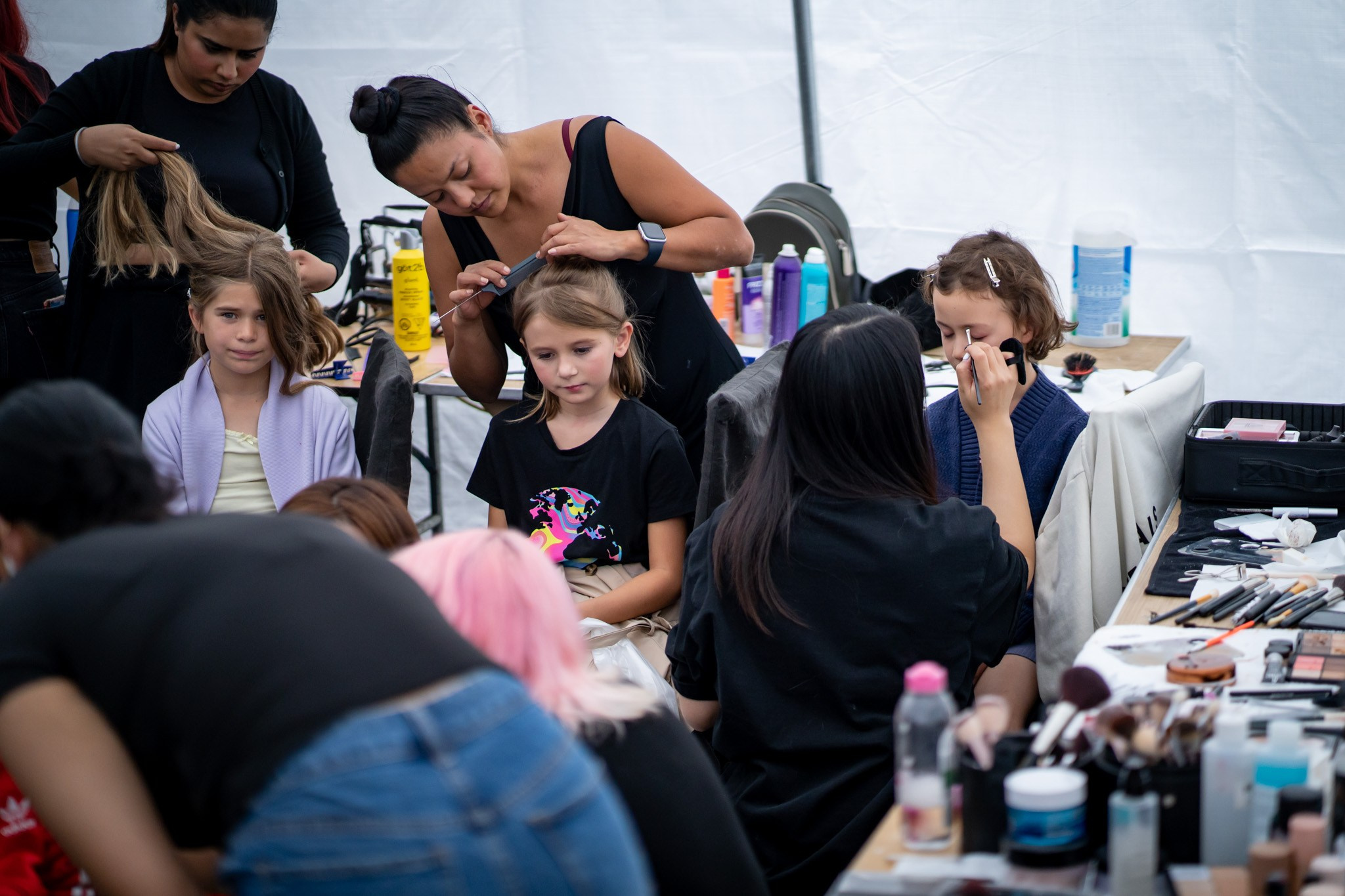 The blooms BTS. Vancouver Kids Photographer