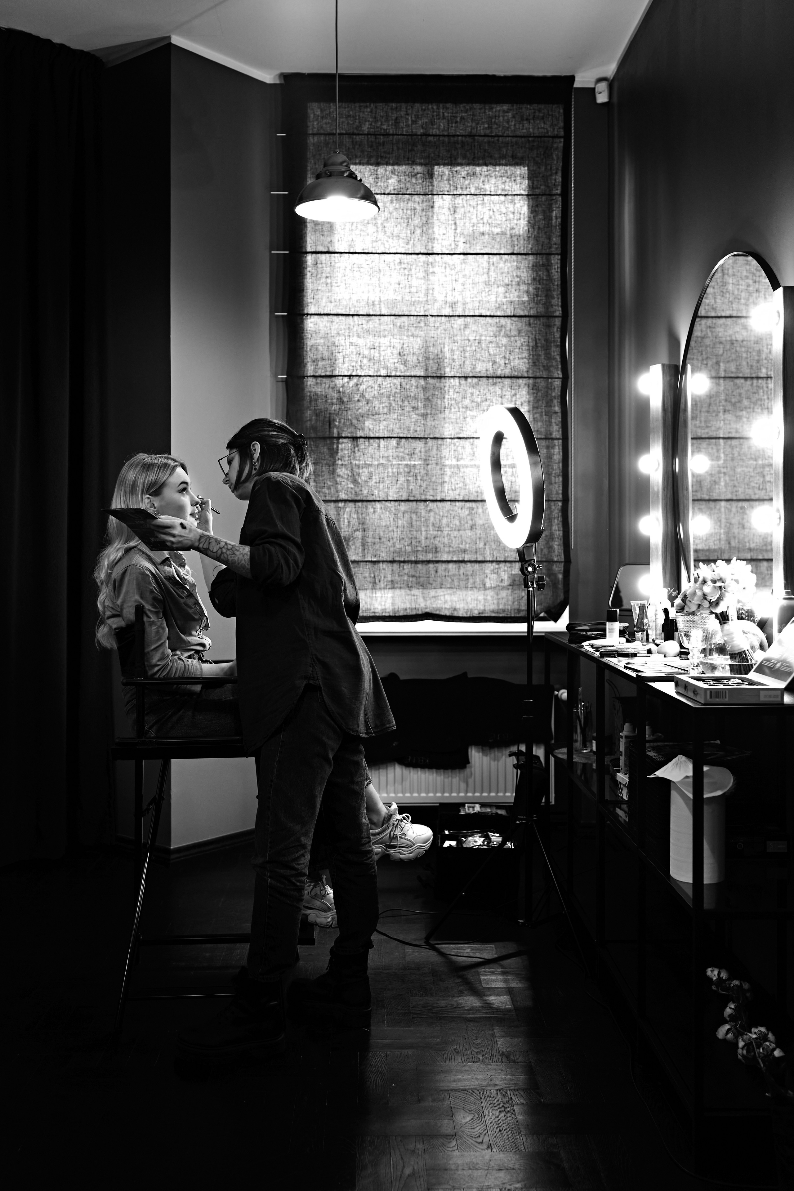 Make up artist at work