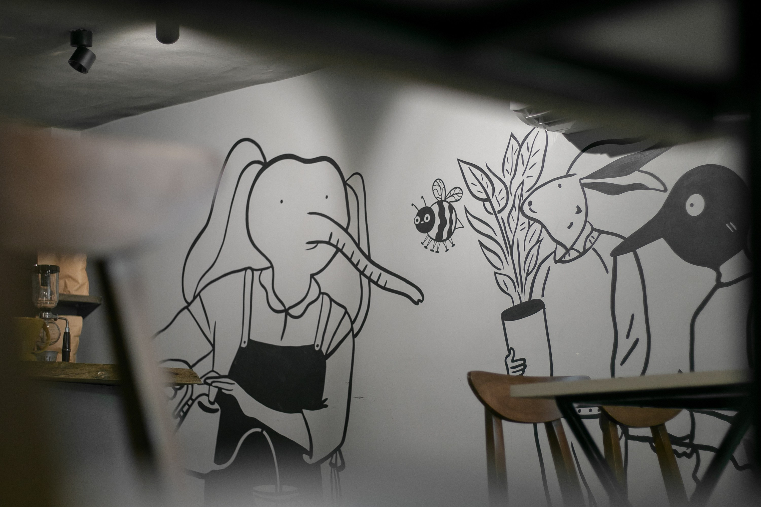 Nook Cafe Wall Mural Design