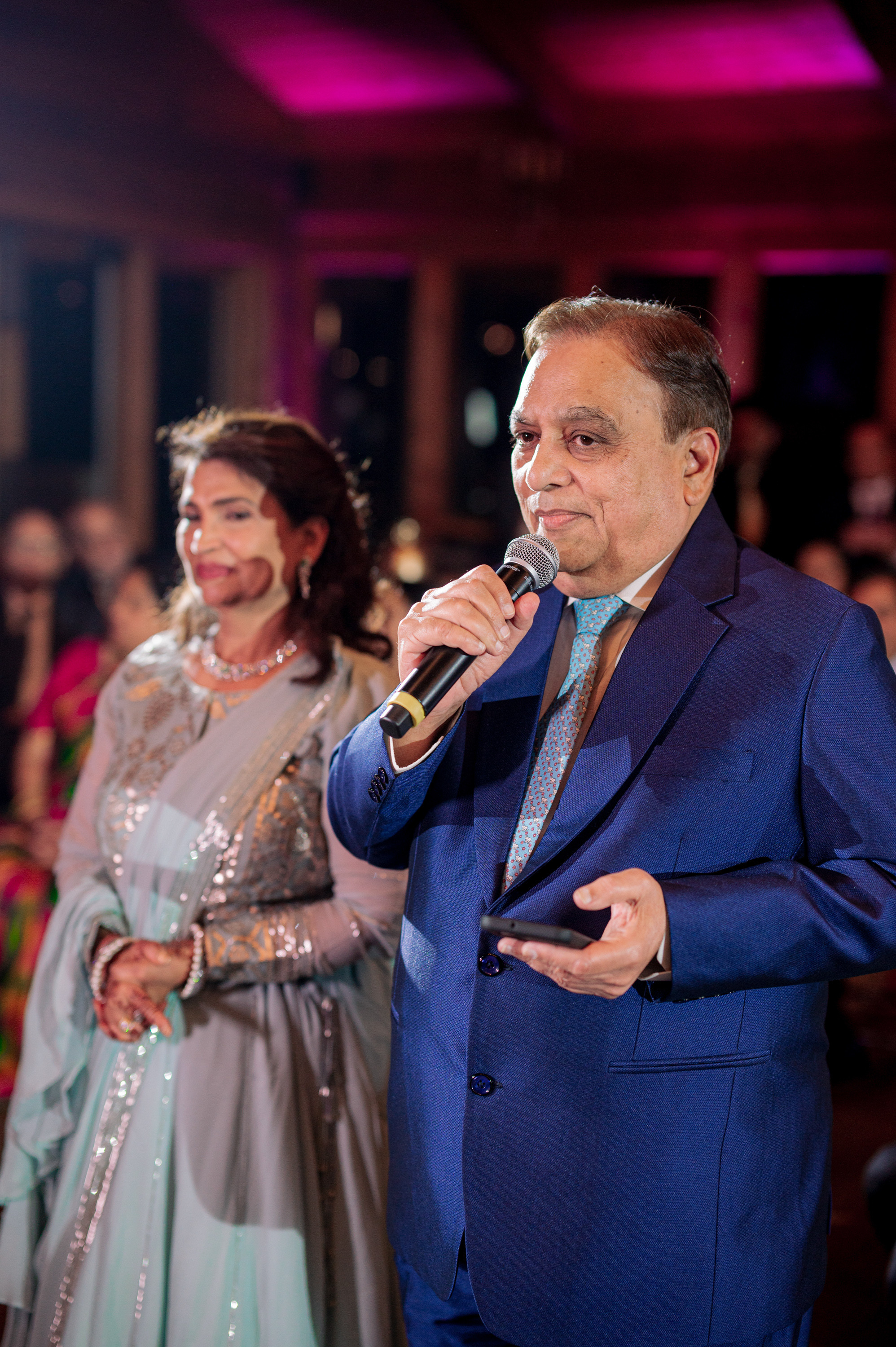 a man in a blue suit