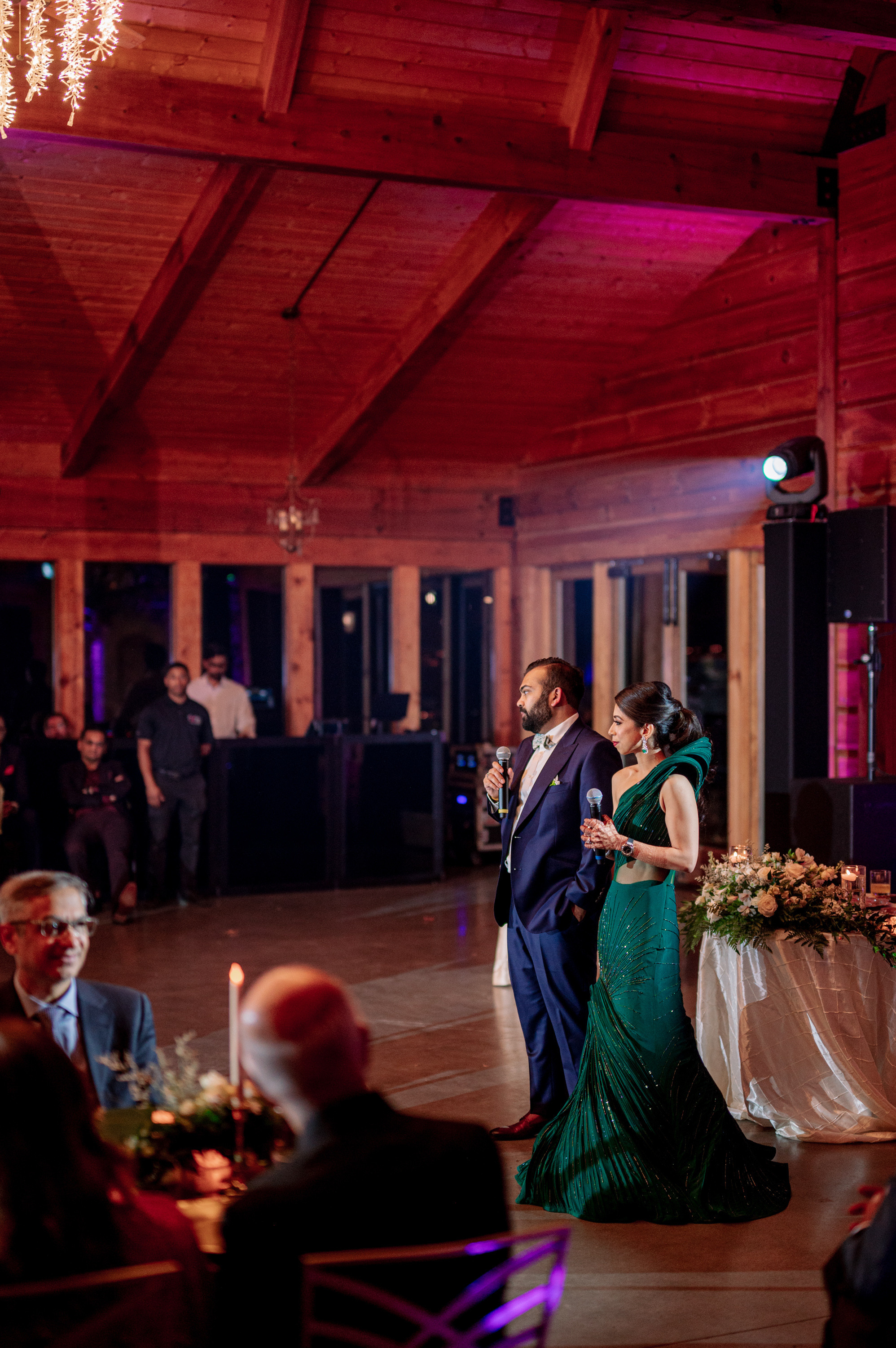 a couple is dancing at their wedding reception
