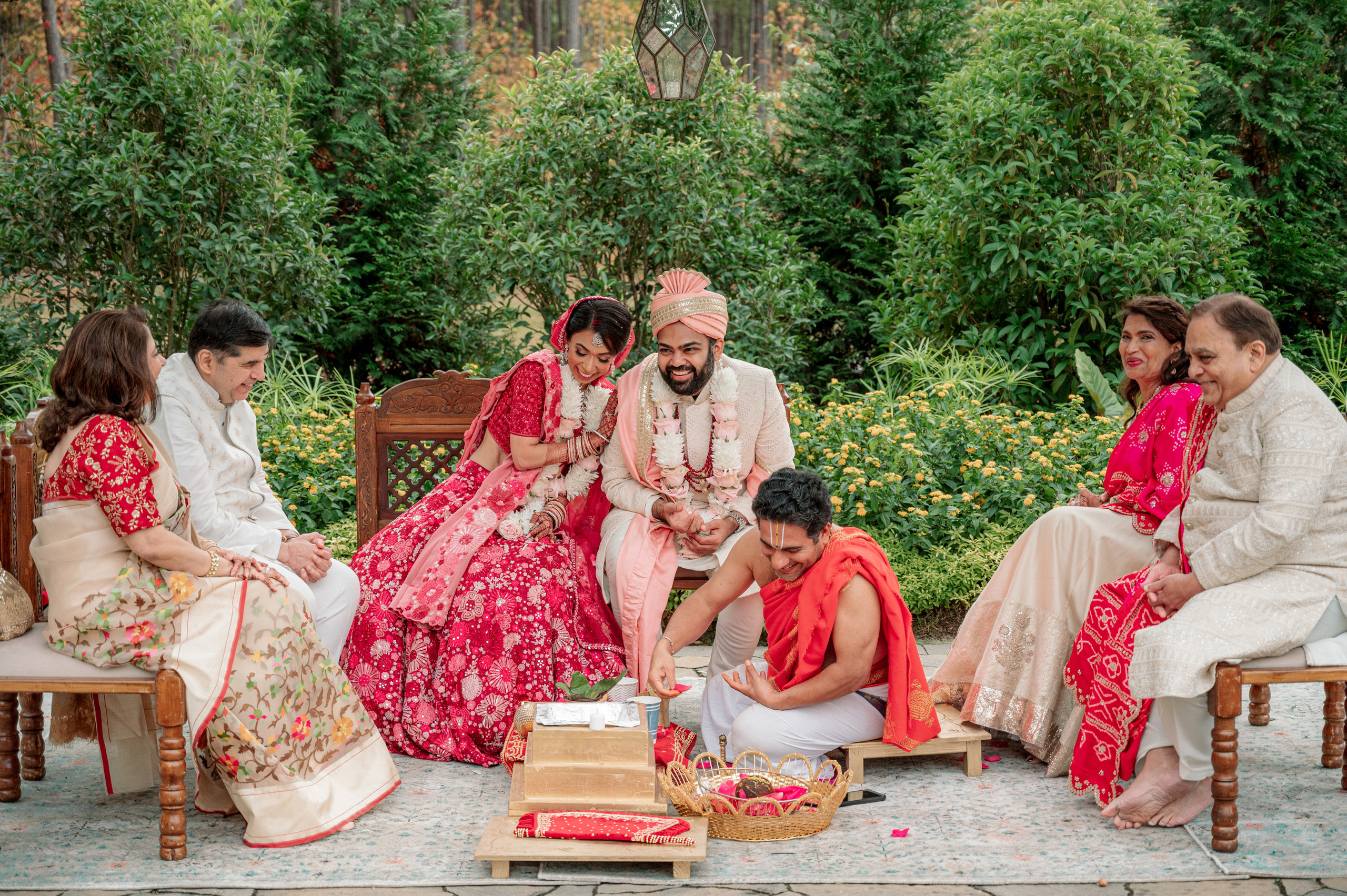 a group of people sitting on a bench
