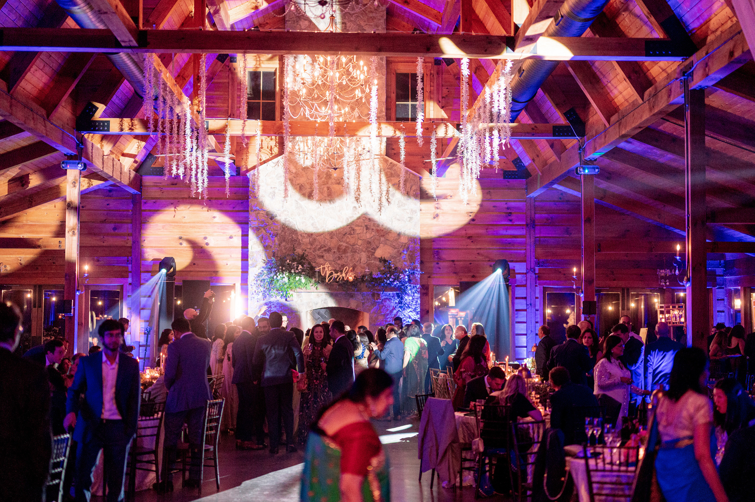 a wedding reception at the barn at the springs resort