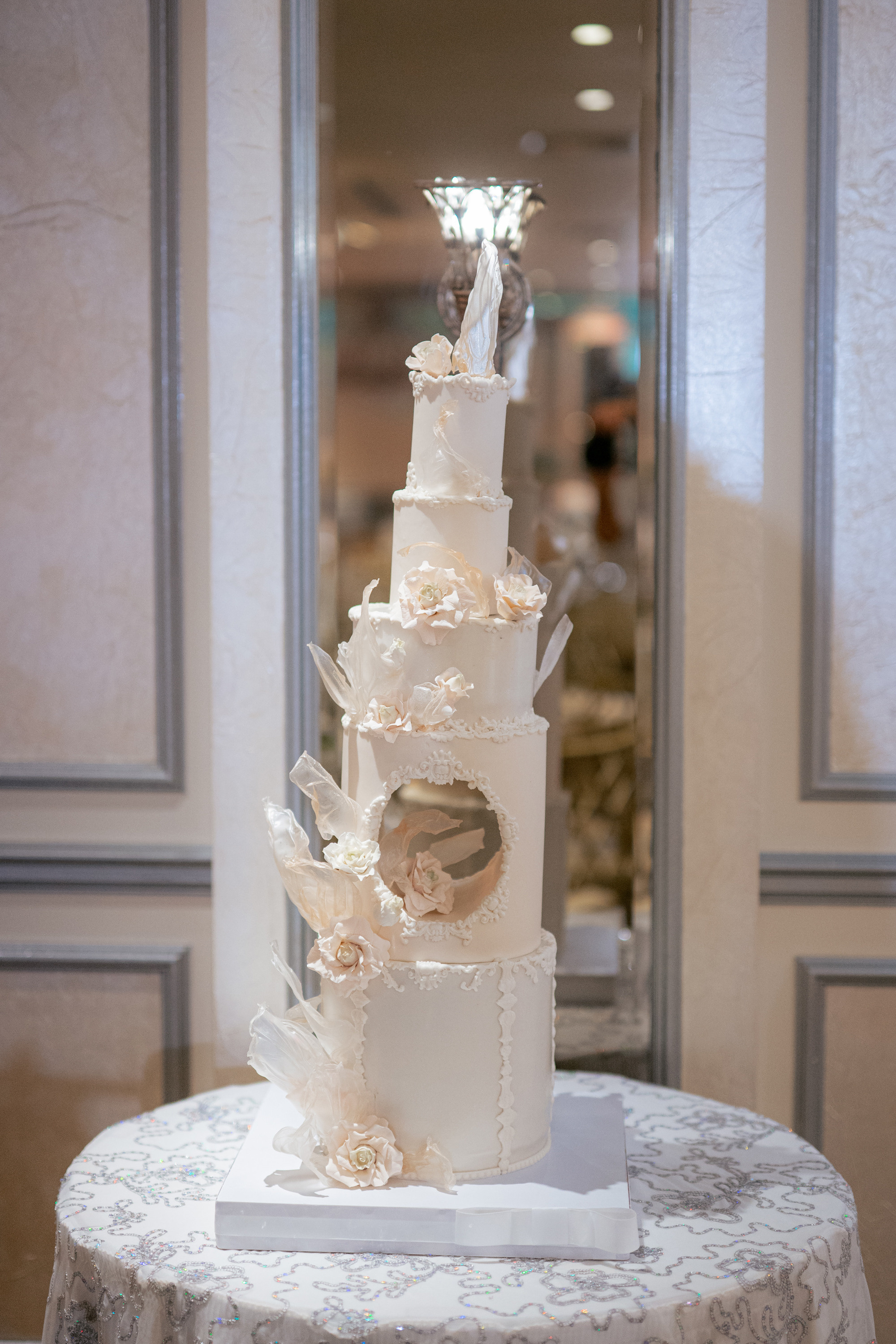 a white wedding cake