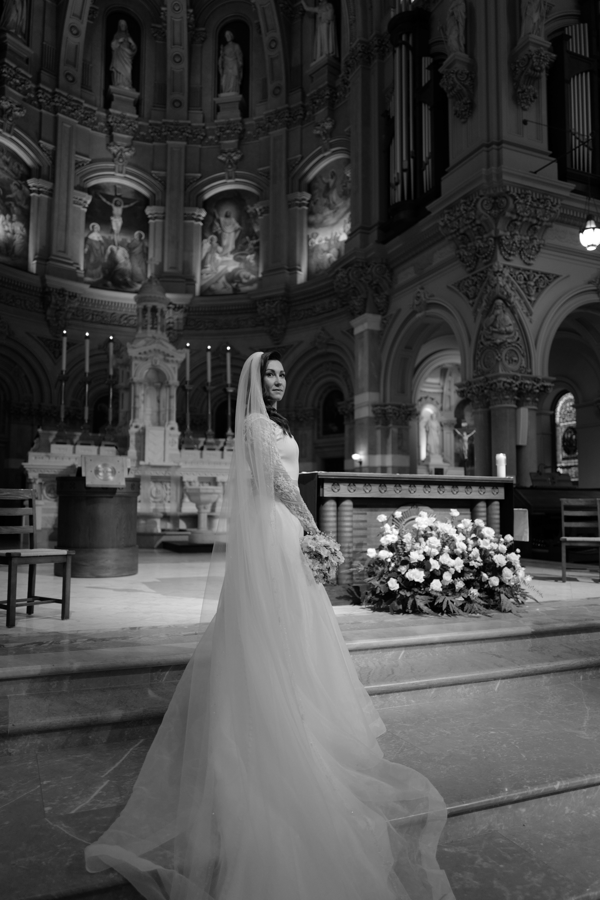 a bride in a church