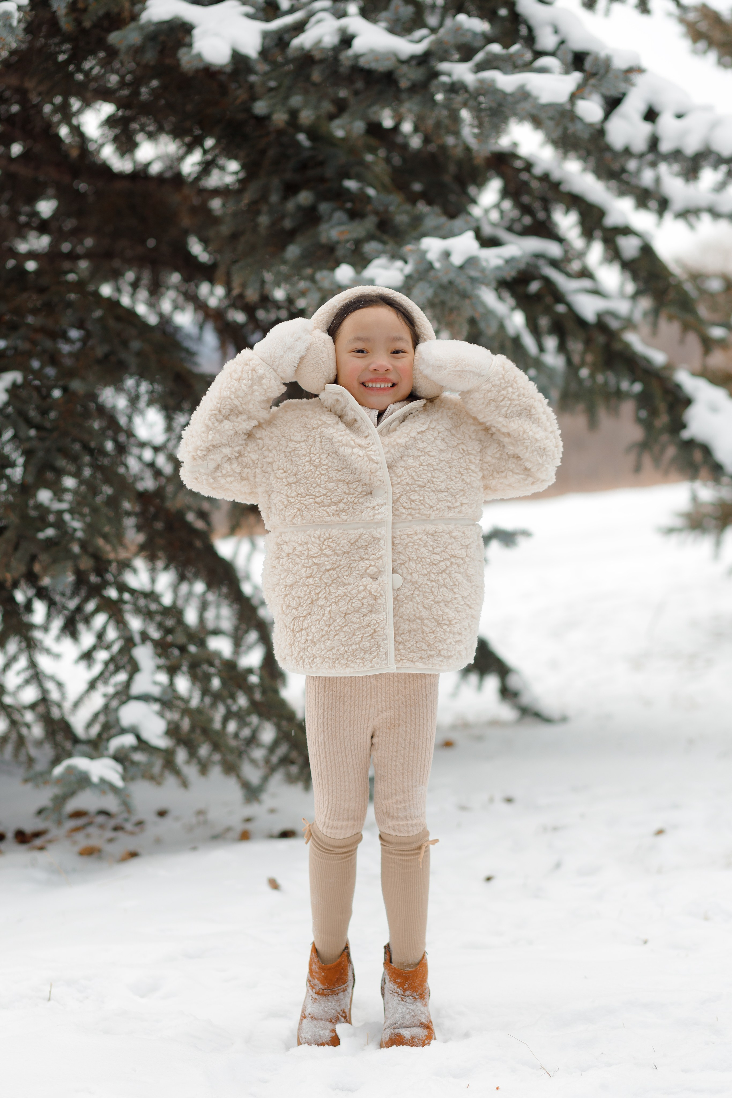 Family winter story. Home