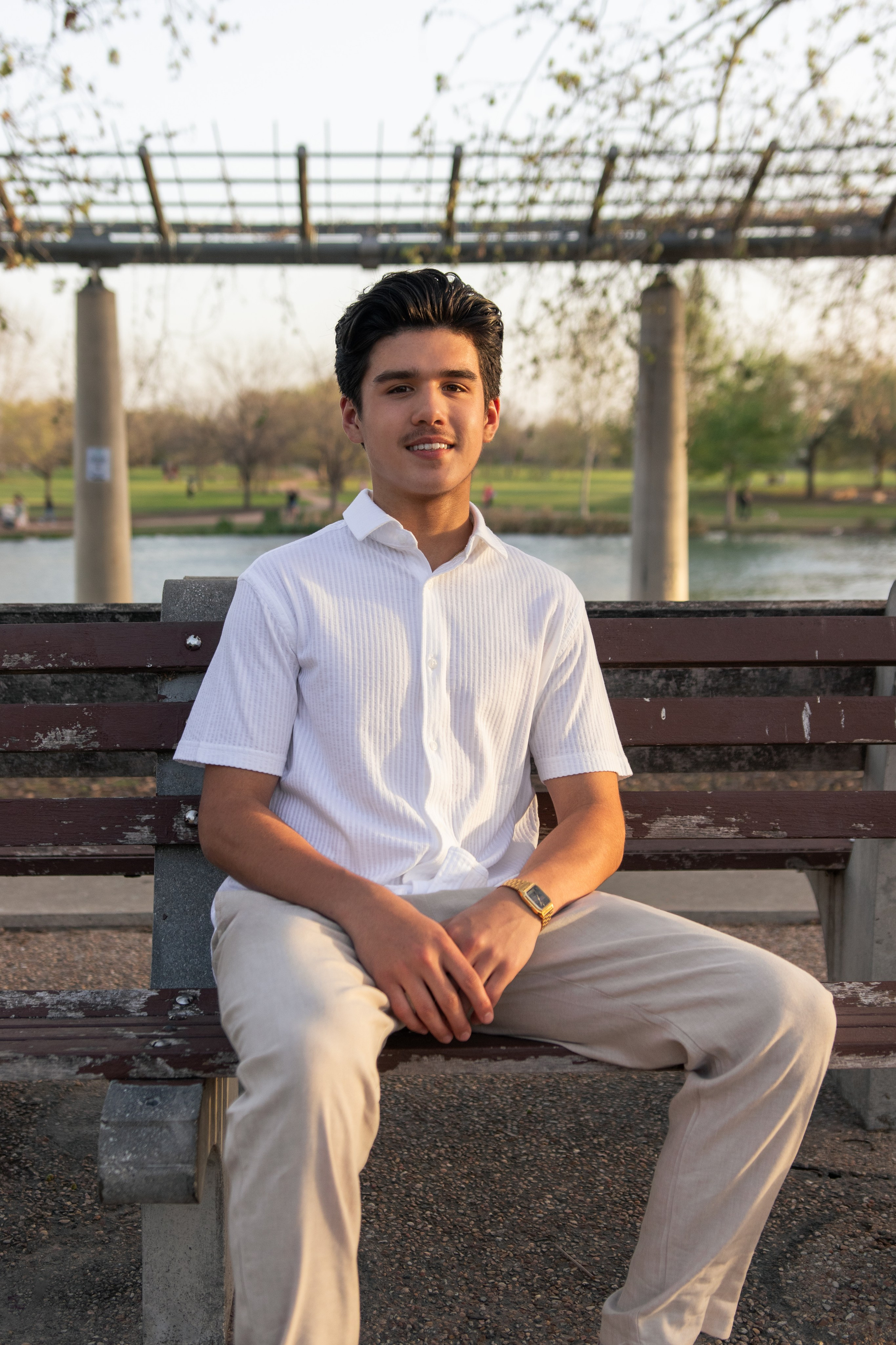 Parker's senior photoshoot at Mueller Lake Park in Austin, Texas