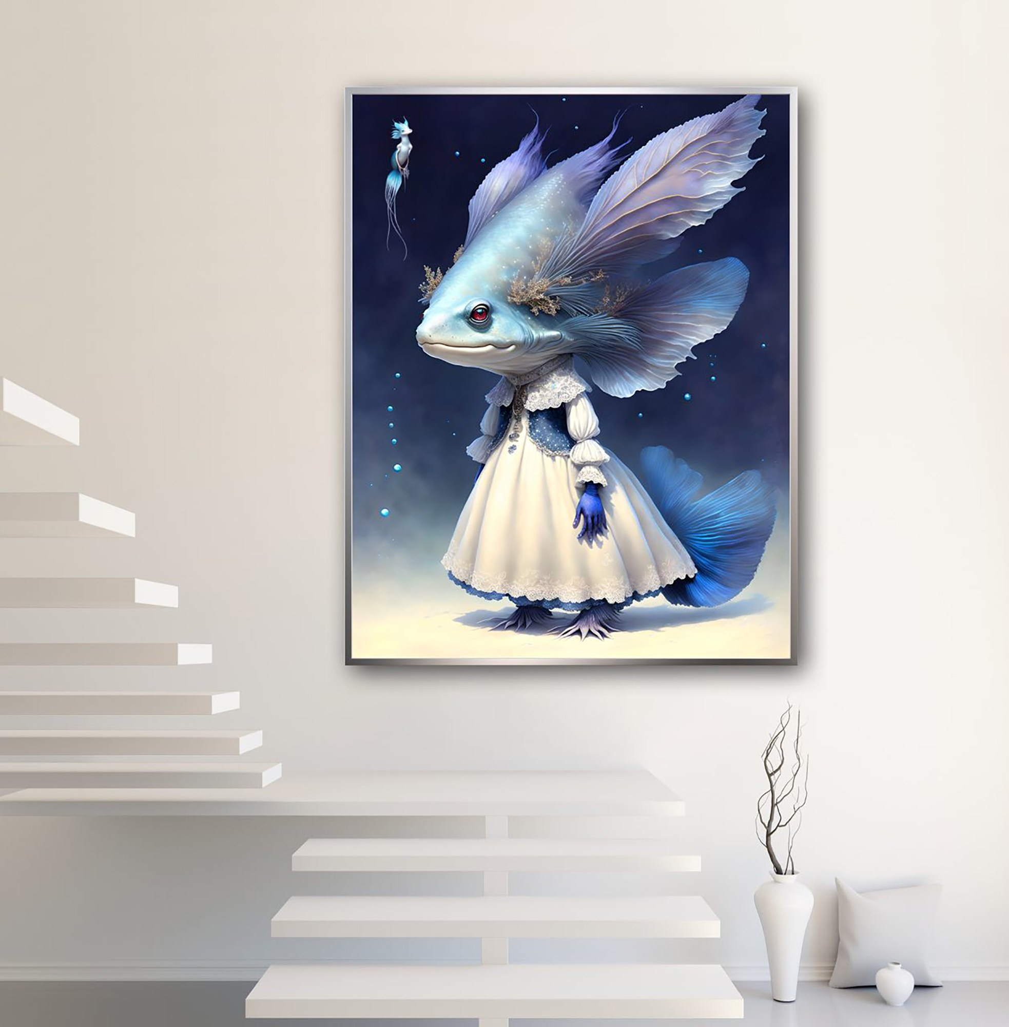 “Mesmerizing Mother Fish: Dive into the World of Stunning Digital Print. AI Photo Retoucher and Image Restorer Zhanna Ognivo