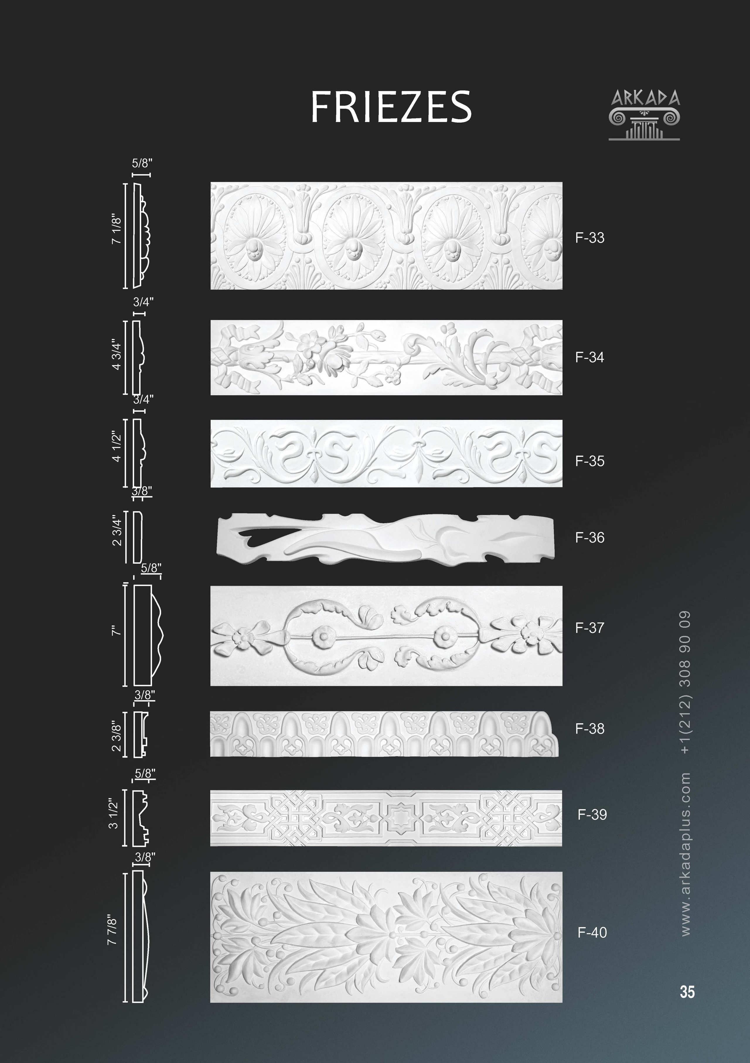 Catalog pages. Plaster molding
