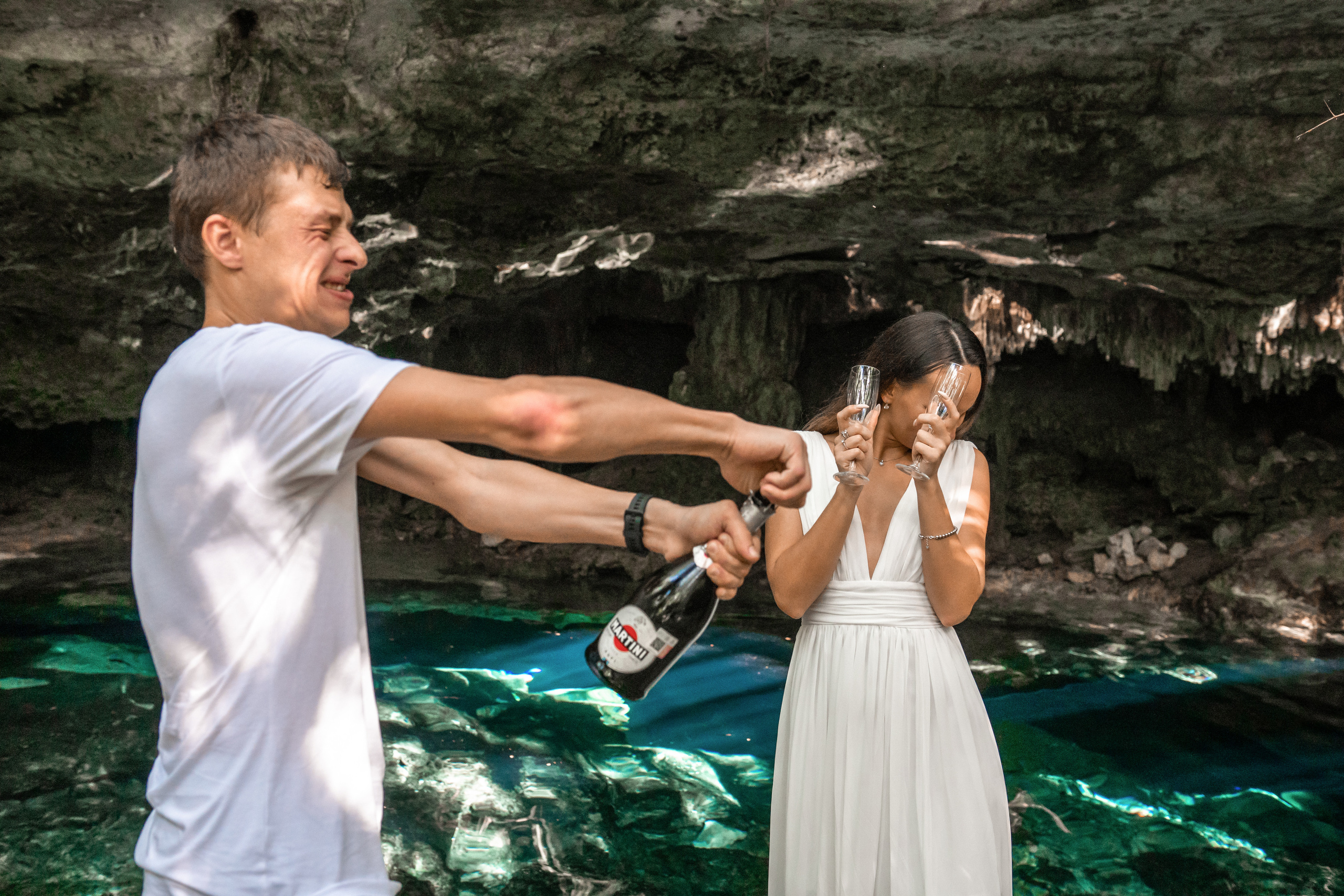 Destination proposal in Yucatan jungle with crystal water