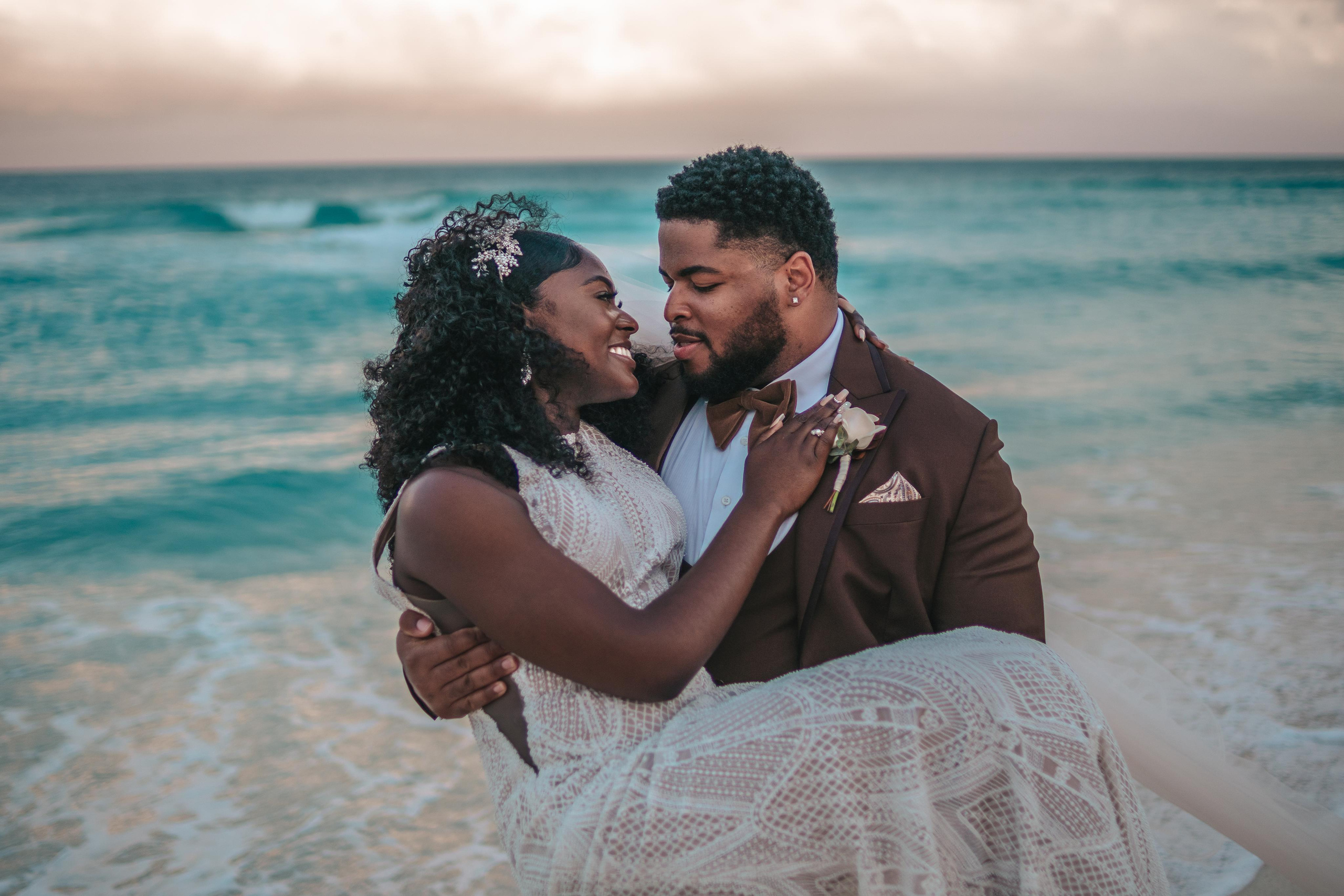 Loving moment despite stormy skies – timeless wedding photo