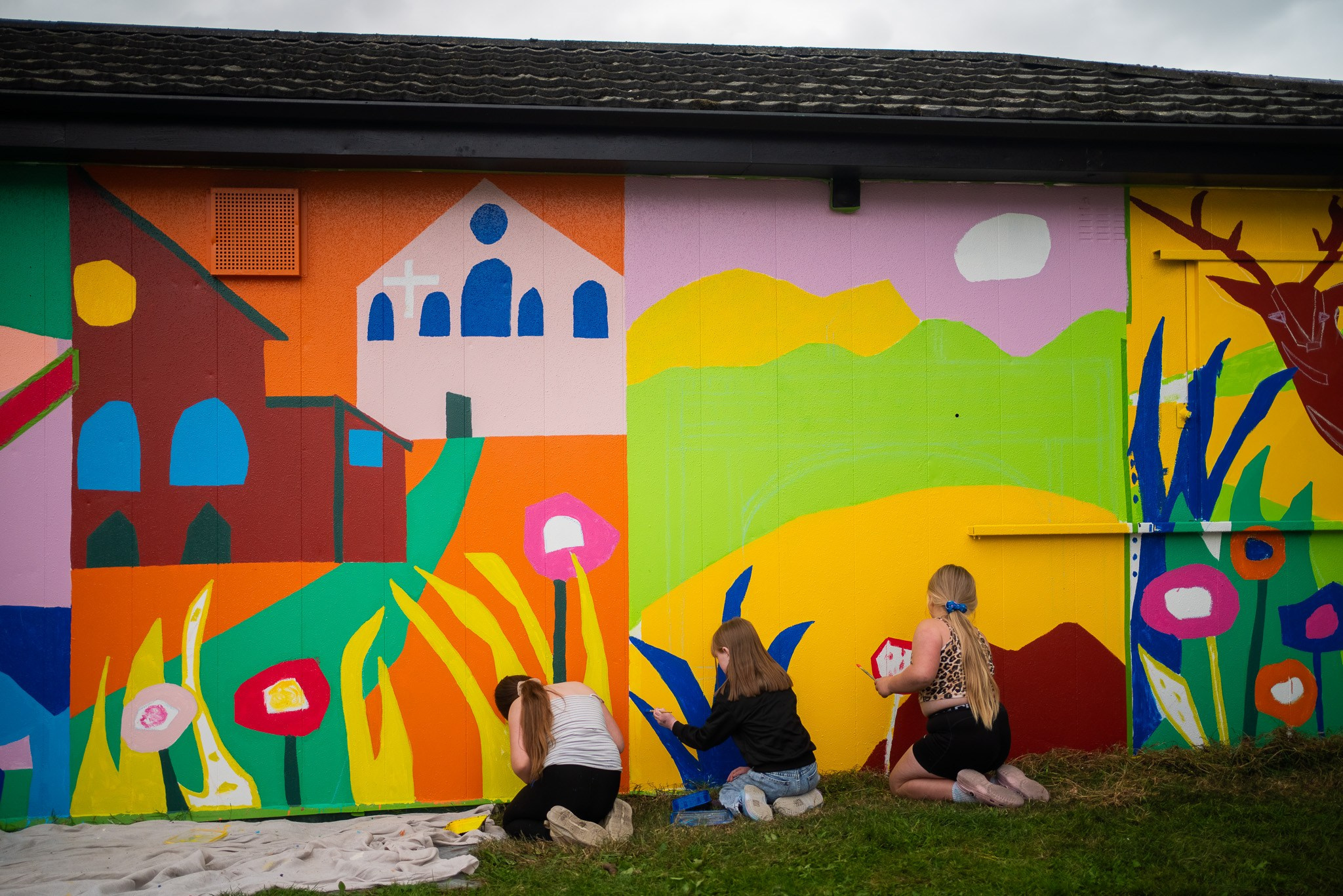 Denholme Community Mural. Professional Portrait & Event Photographer in West Yorkshire, travels across UK