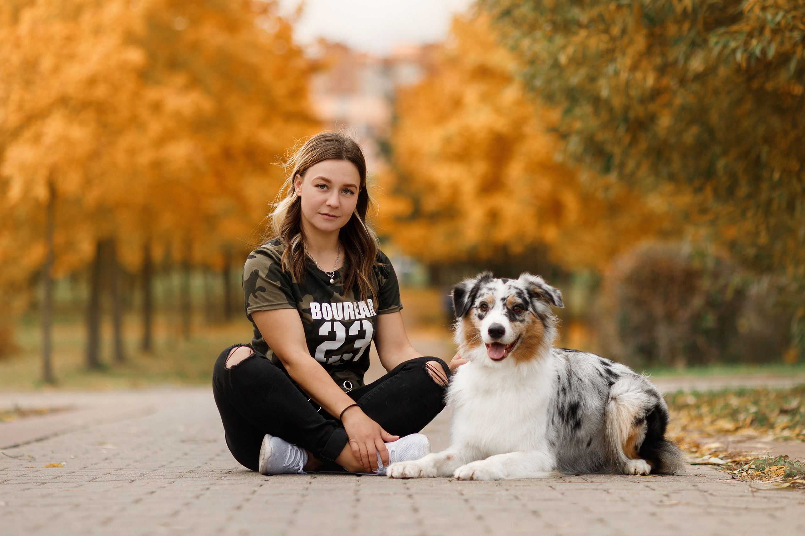 Autumn photo day for dog handler. Kaja | fotograf we Wrocławiu | ludzie i psy