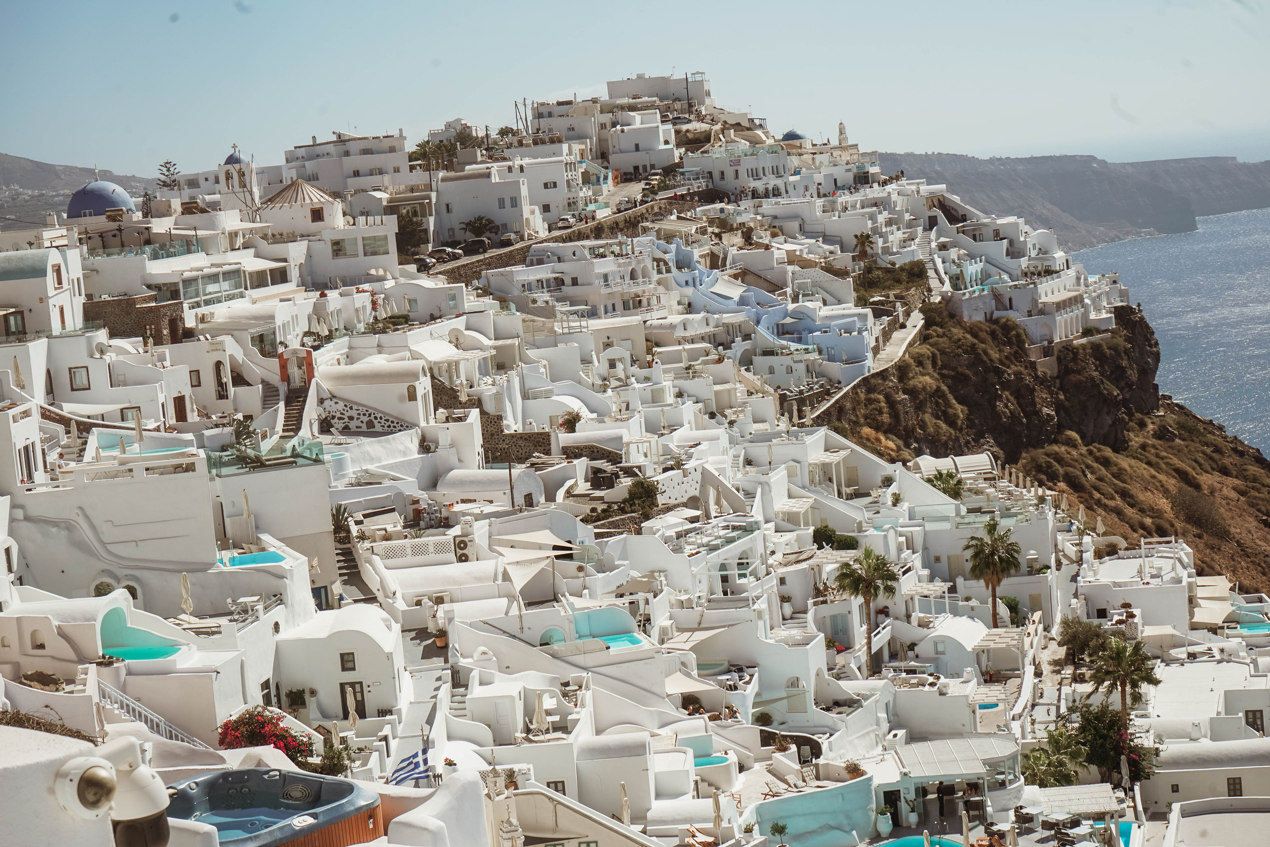 Santorini is the whitest island in Greece